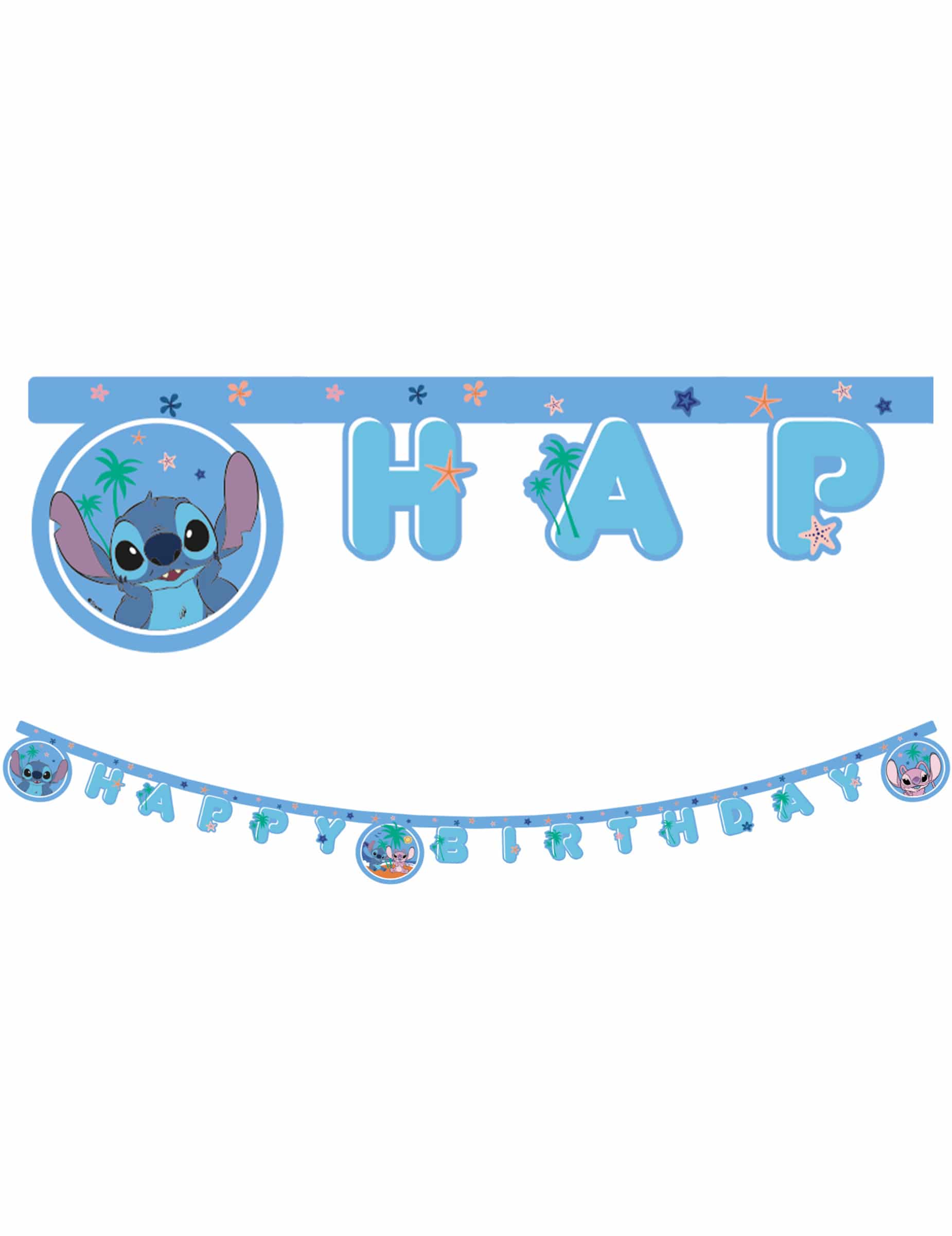 Stitch Geburtstagsgirlande