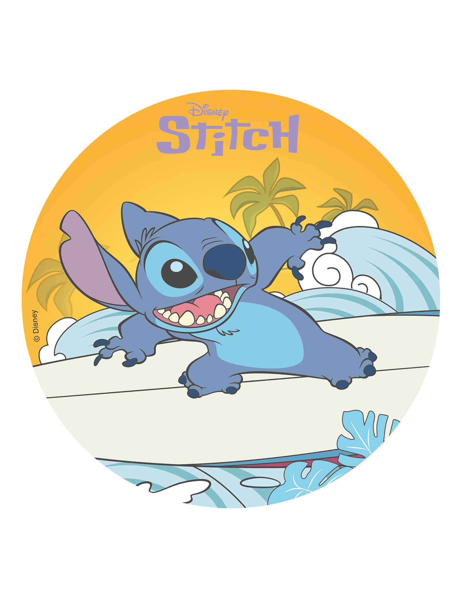 Stitch Kuchenaufleger 20 cm essbare Tortendeko
