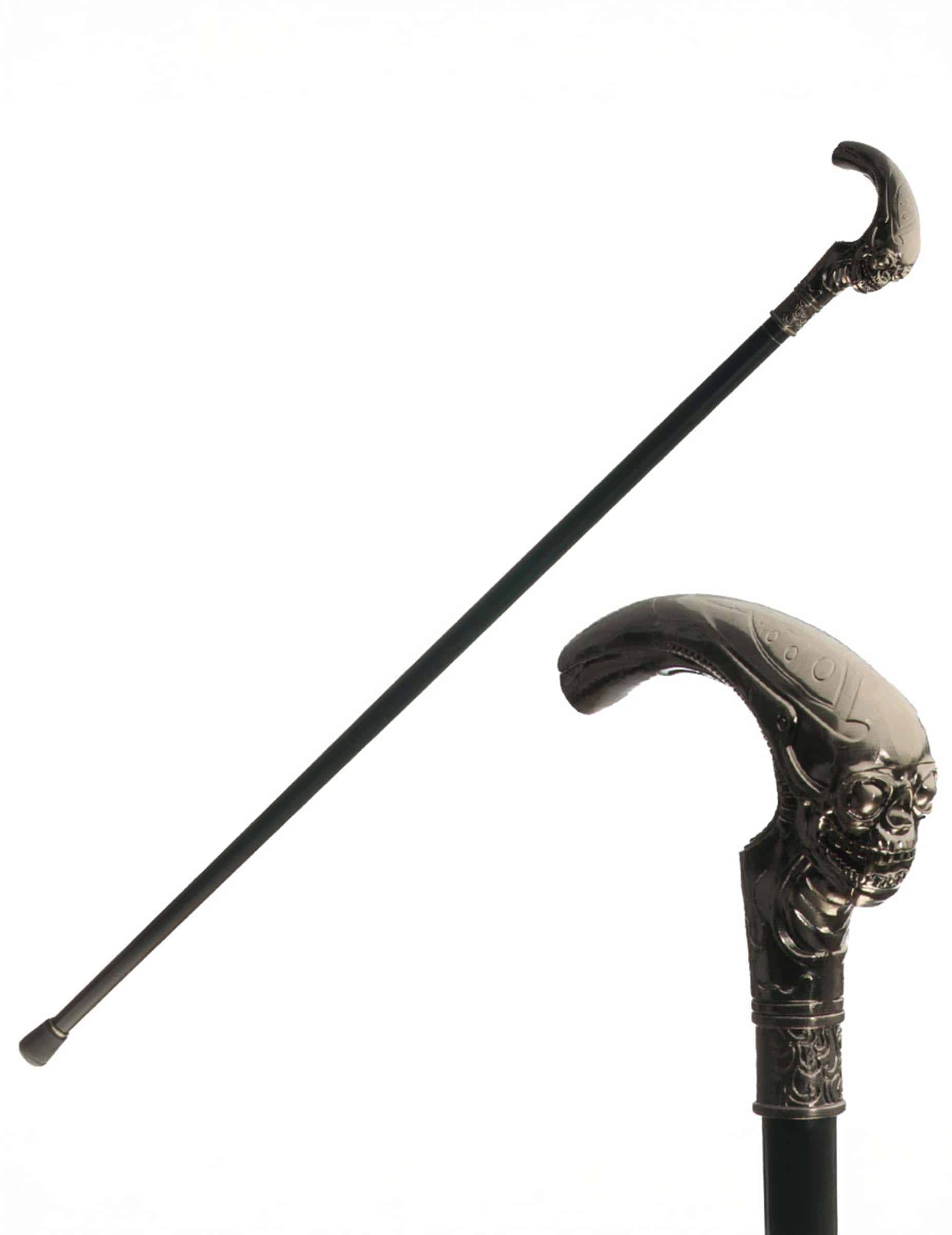 Stock mit Totenkopf Alien Onyx 93 cm