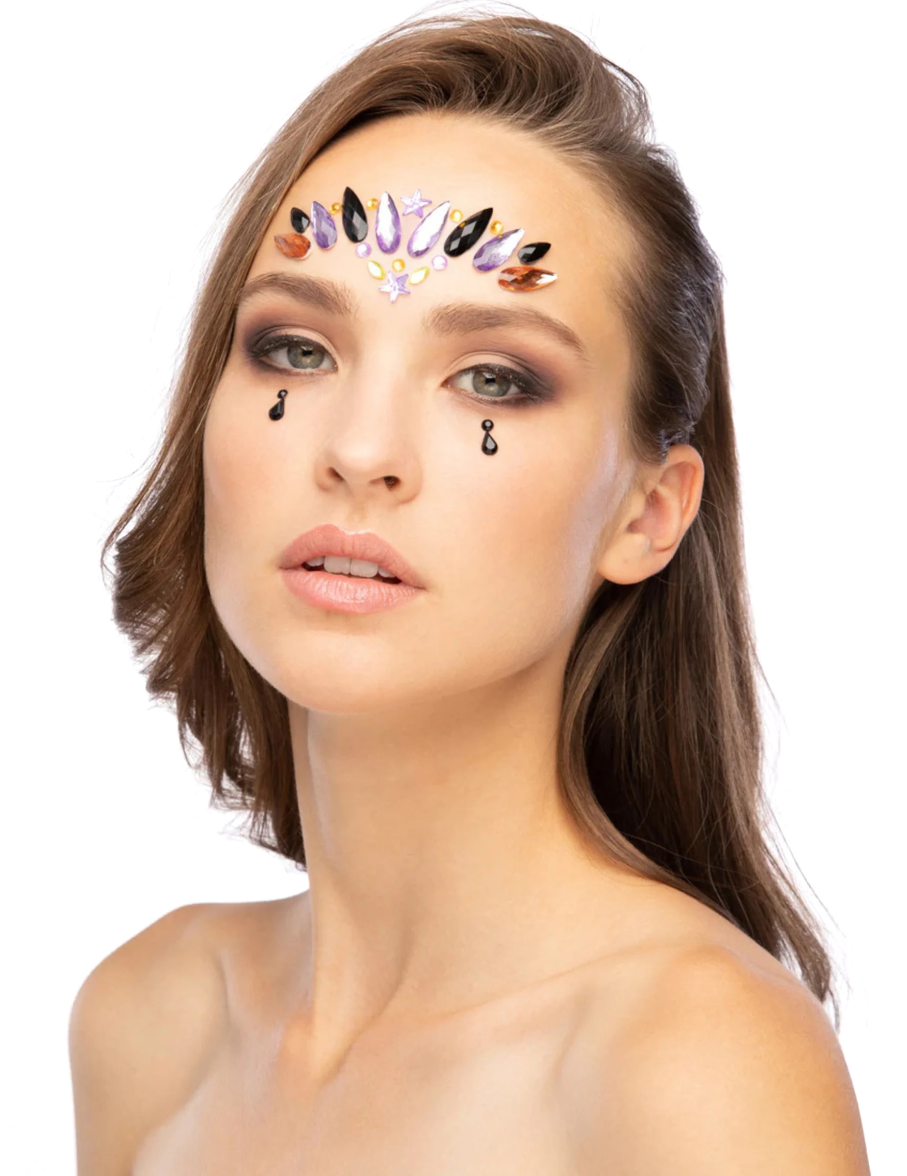 Strass-Sticker selbstklebend Kostümaccessoire Schmuck bunt