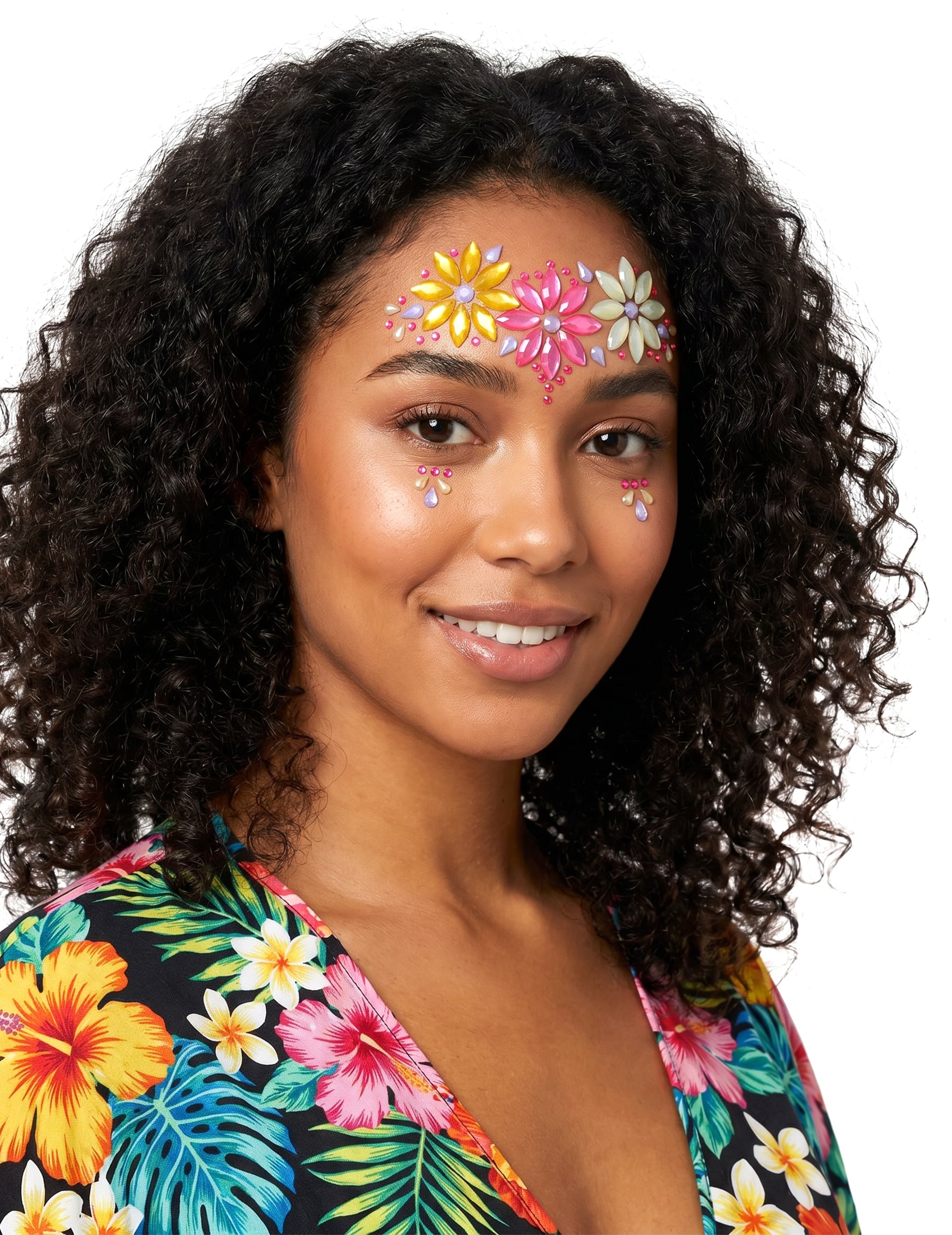 Strasssteine Blumenmotiv 3 farbig