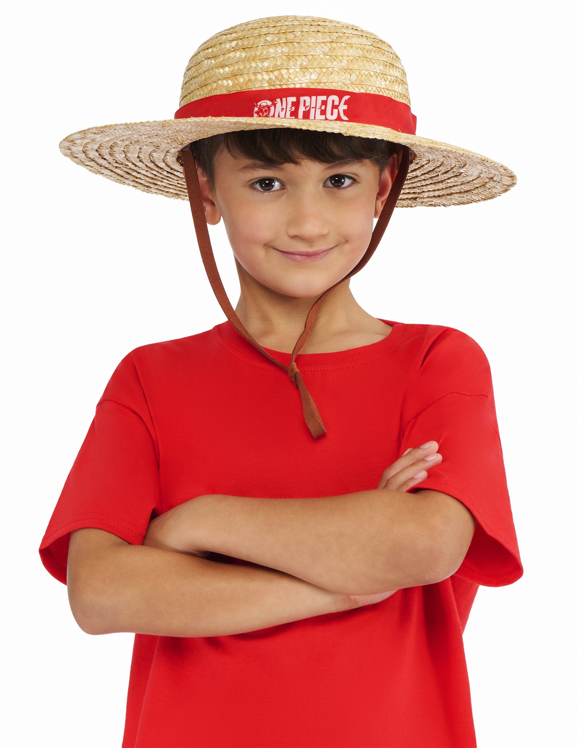 Strohhut Ruffy One Piece für Kinder naturfarben