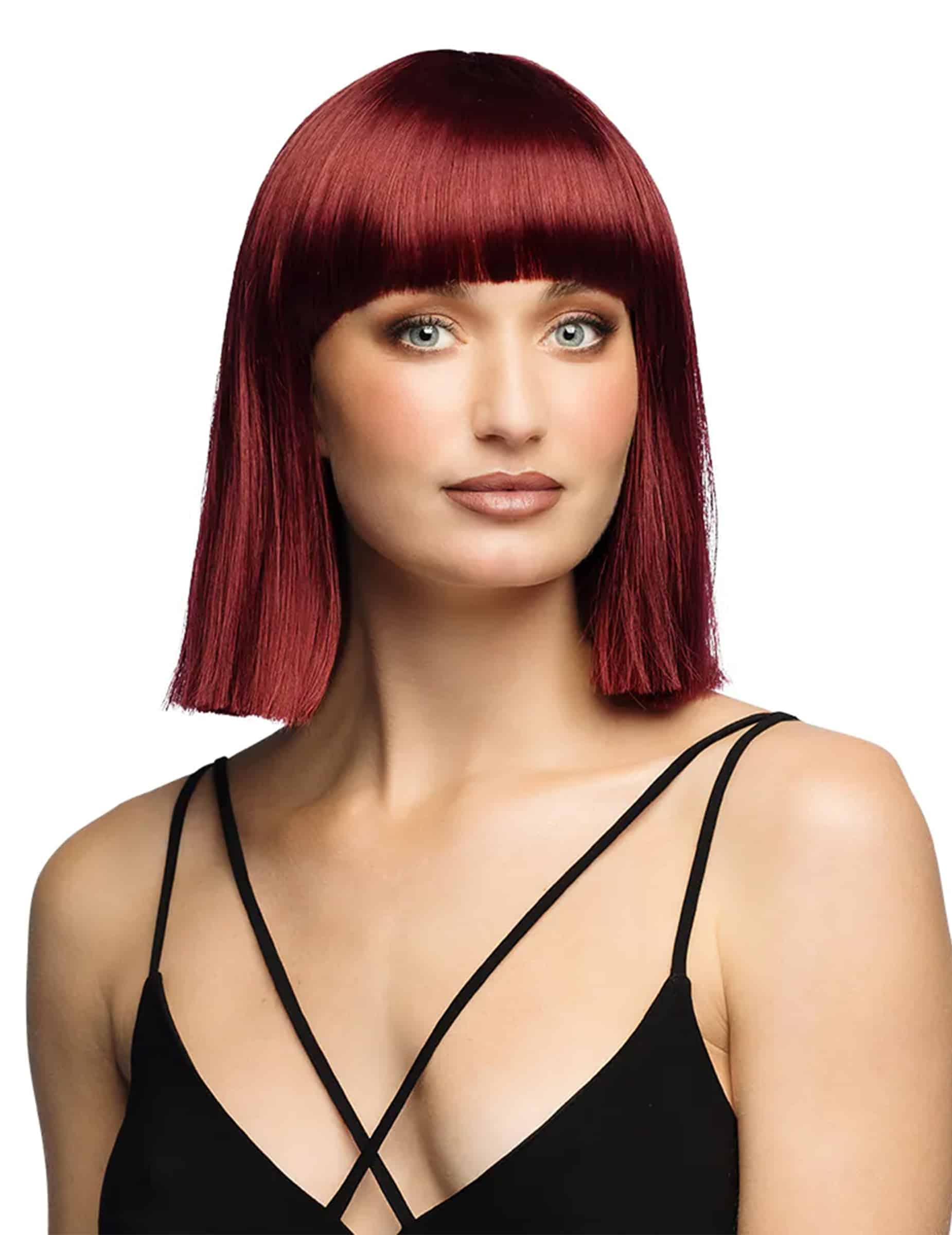 Stylbare Bob-Perücke auburn Luxus für Damen