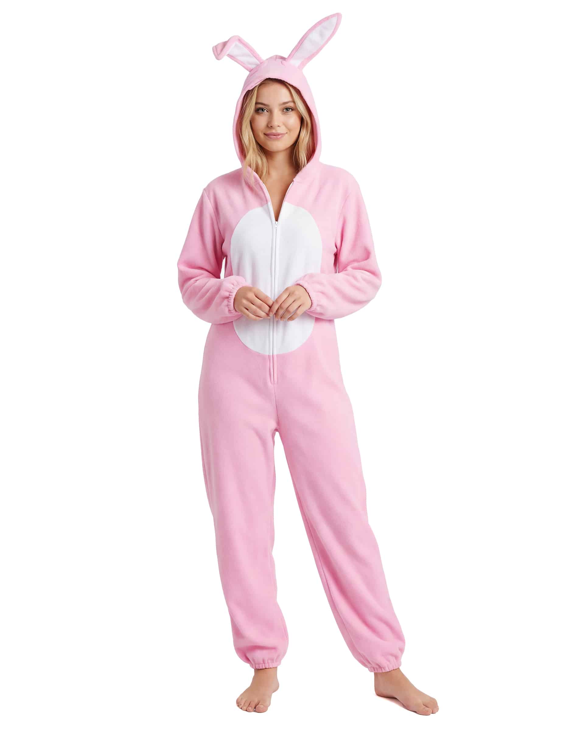 Süsser Hase Damenkostüm Kaninchen rosa-weiss