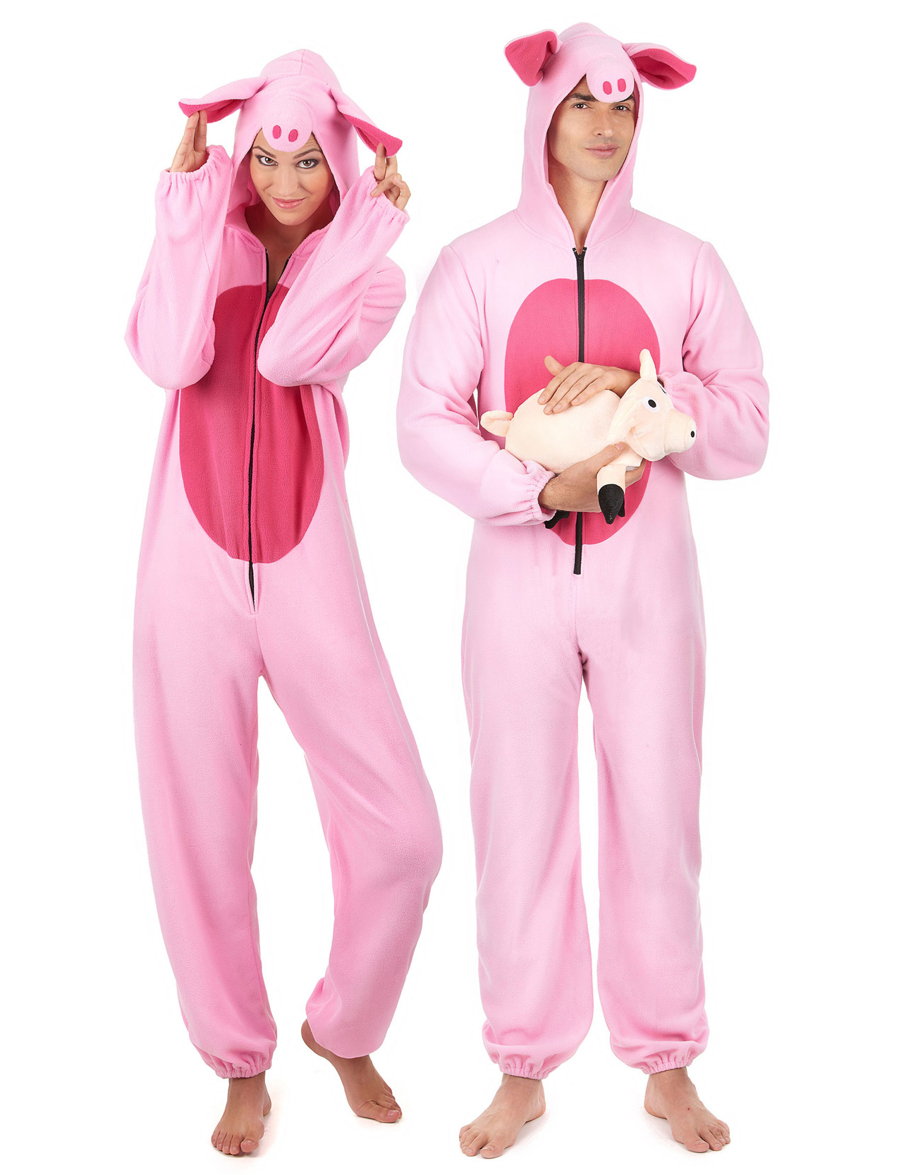 Süsses Schwein Paarkostüm rosa