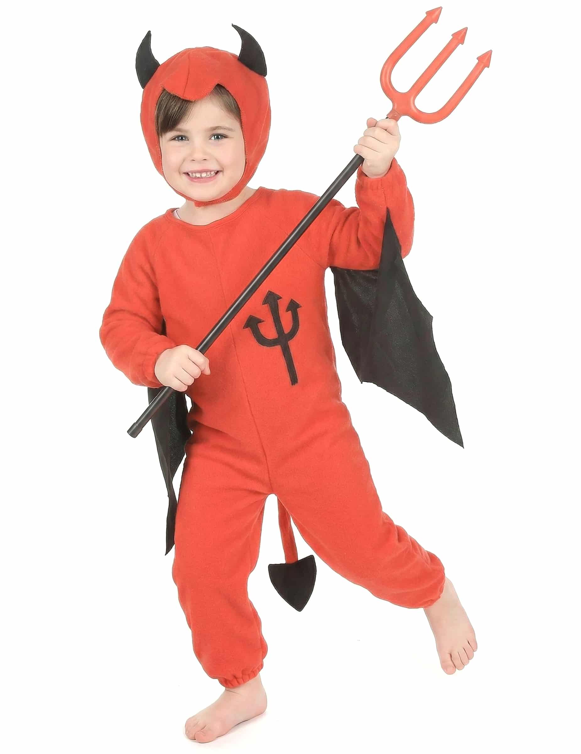 Süsses Teufelskostüm für Kinder rot-schwarz