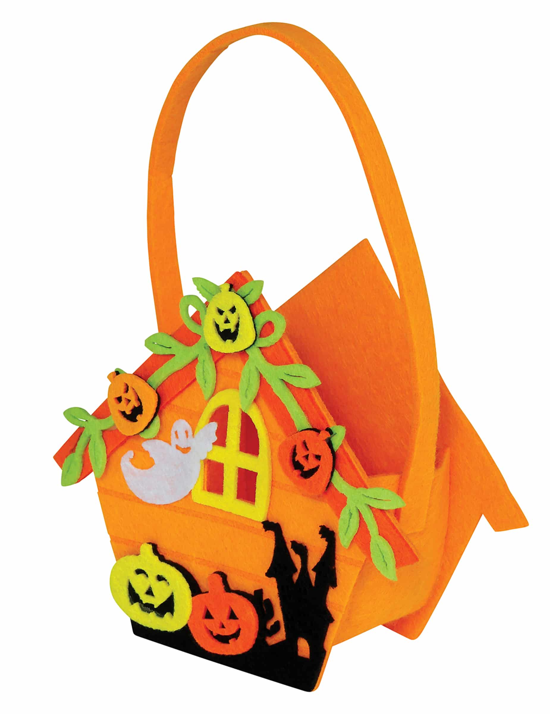 Süßigkeiten Tasche Hexenhaus für Kinder Orange Halloween
