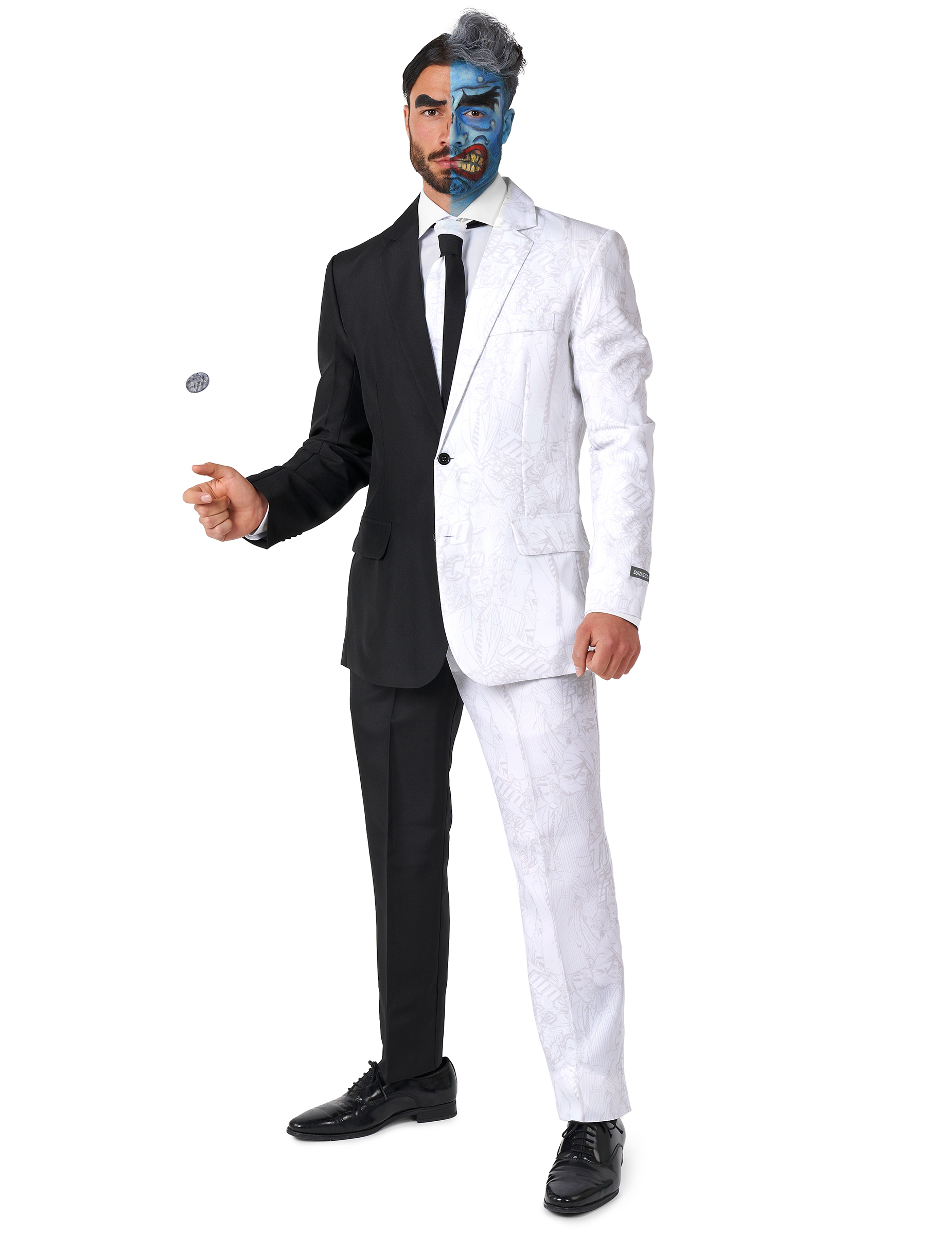 Suitmeister Double Face Joker Kostüm für Erwachsene 3-teilig