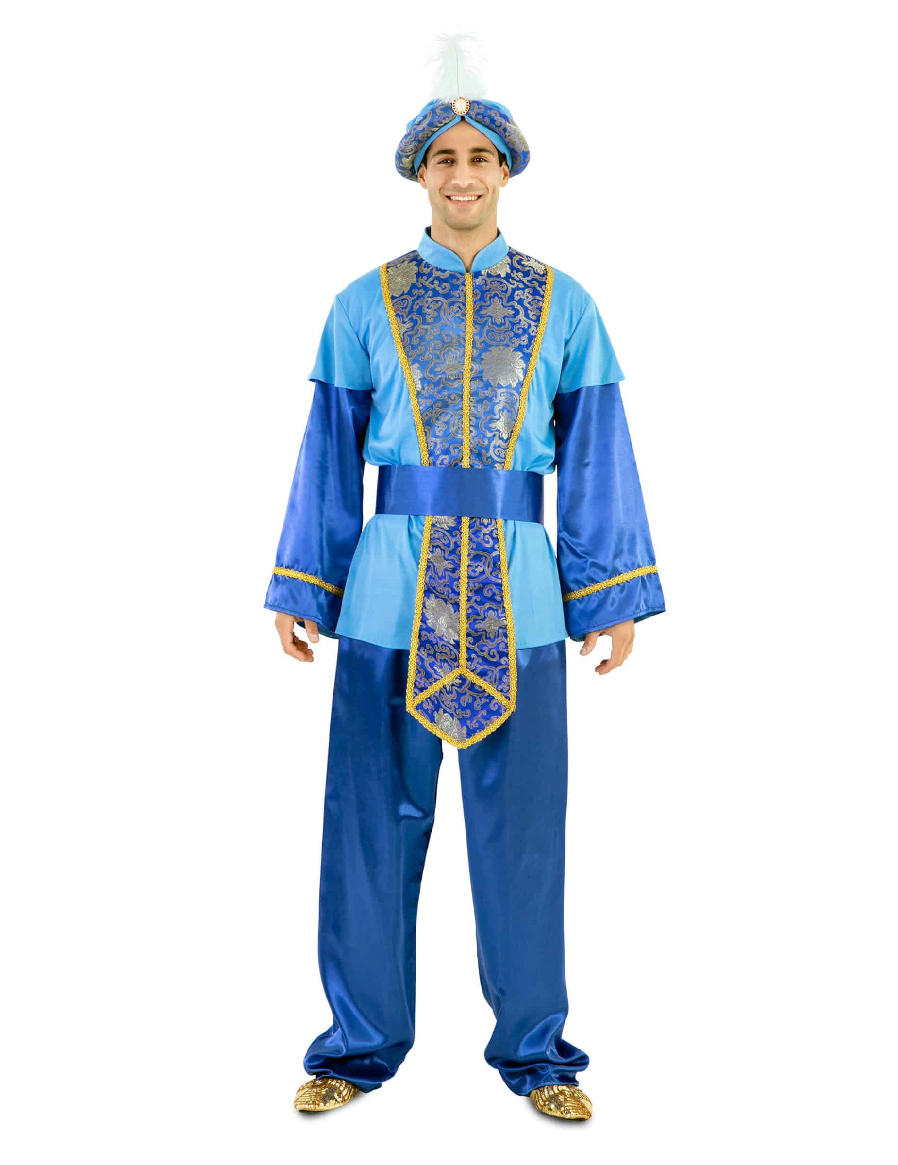 Sultan König Kostüm Silvester Blau