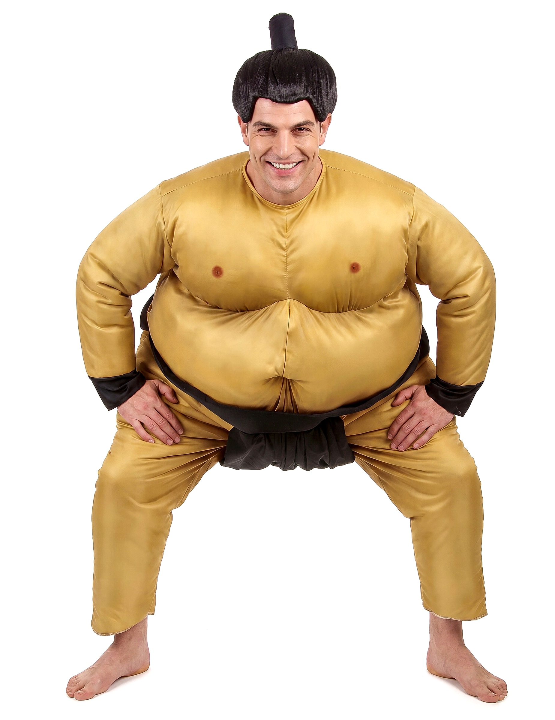 Sumoringer-Kostüm Jumpsuit haut-schwarz