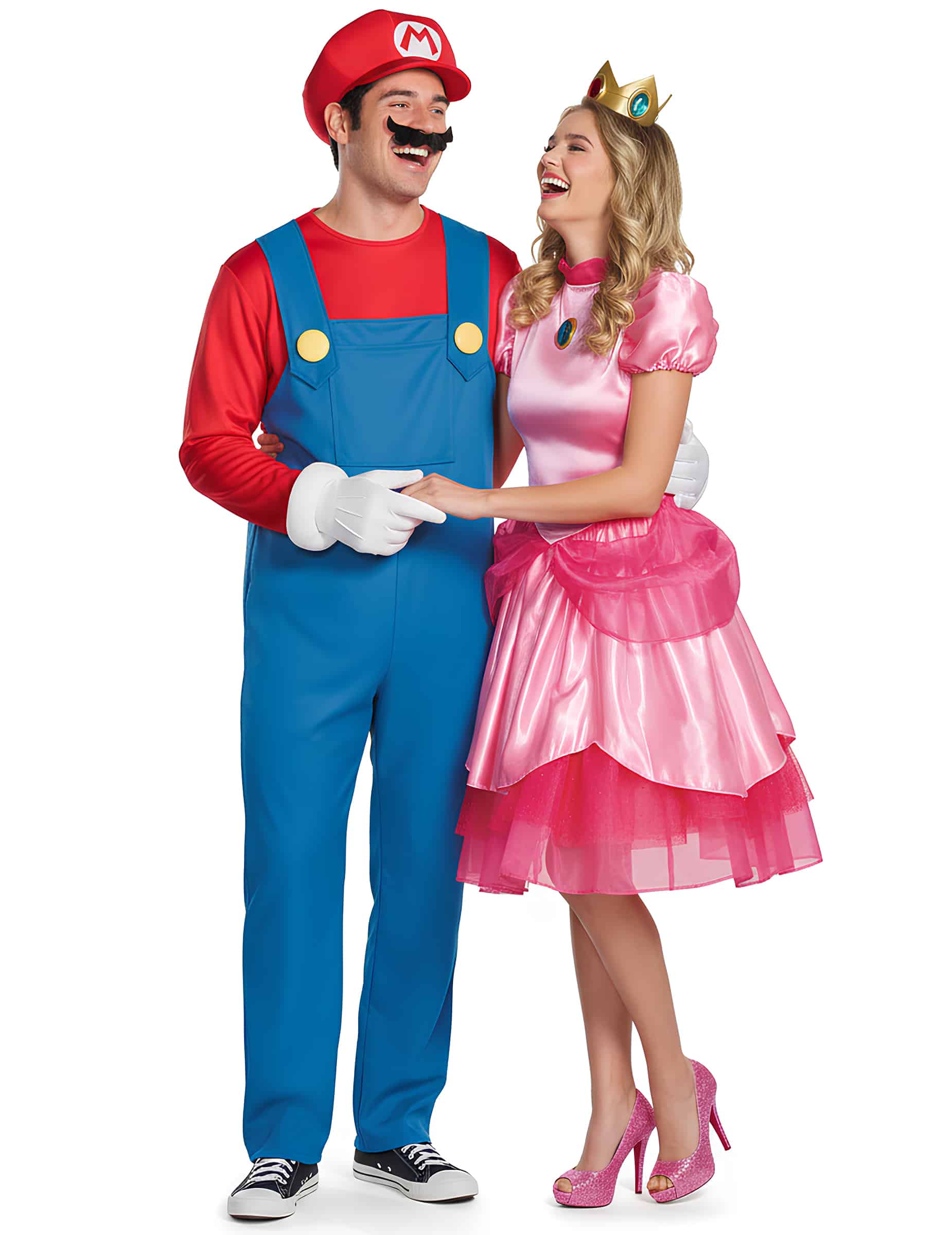 Super Mario und Prinzessin Peach Deluxe-Paarkostüm