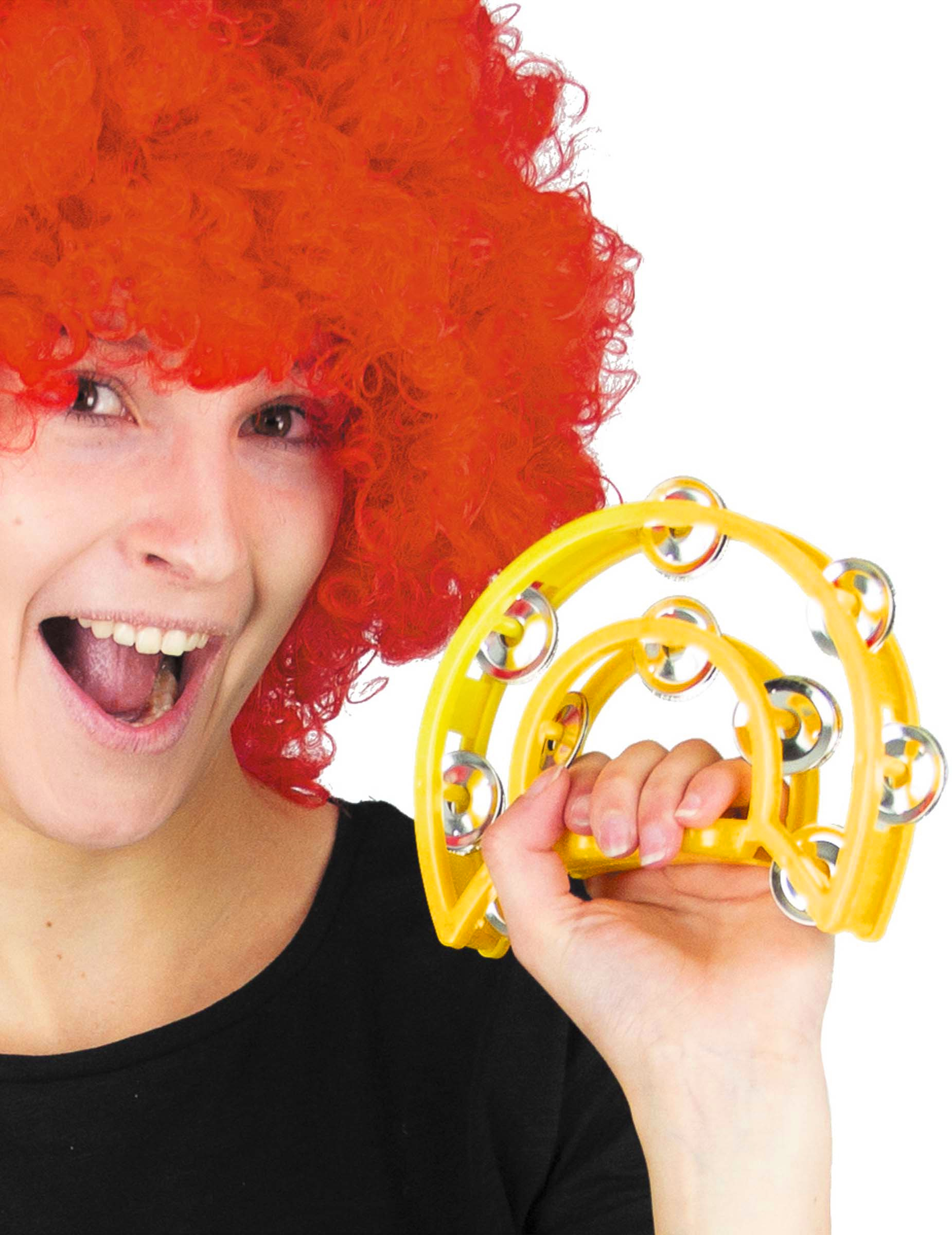 Tambourin Musikinstrument Accessoire gelb 40cm
