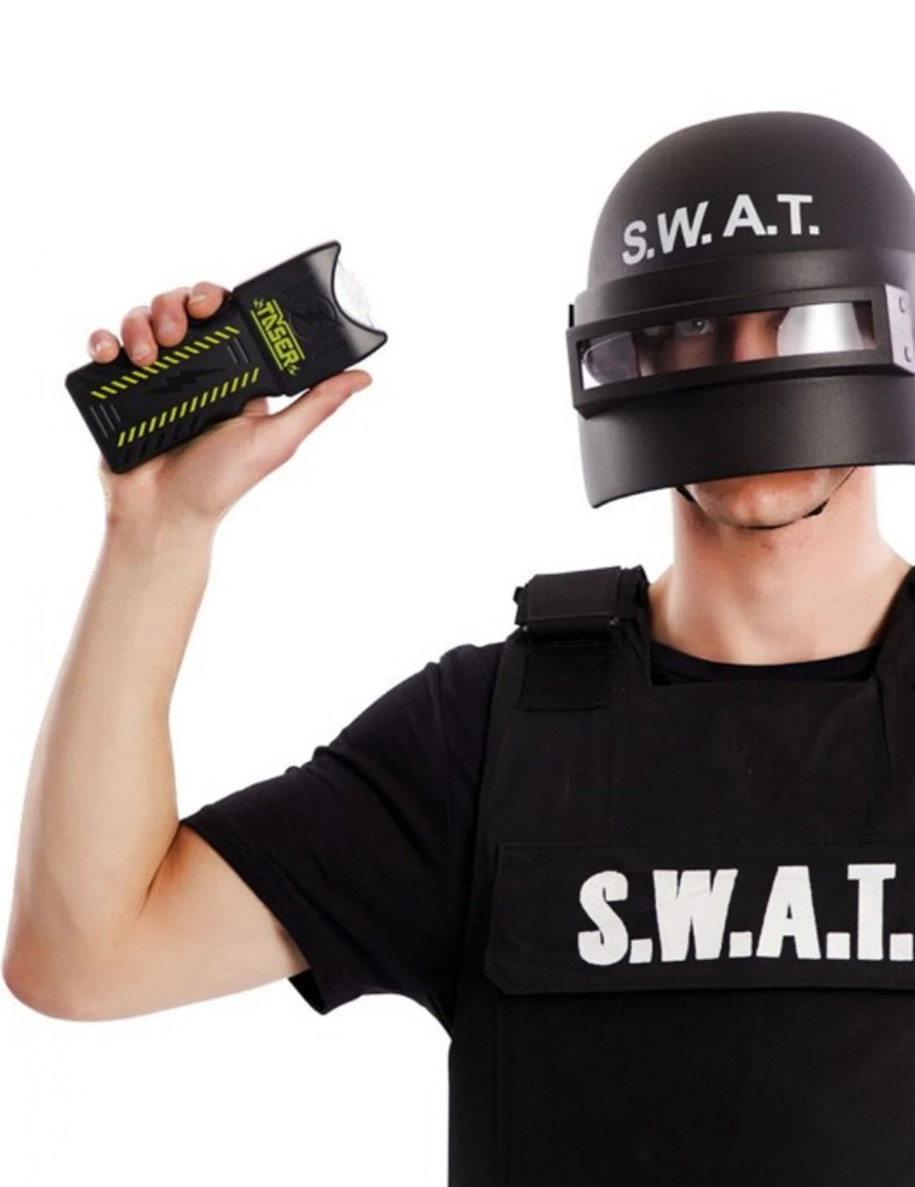 Taser SWAT-Accessoire Fasching schwarz 7 cm