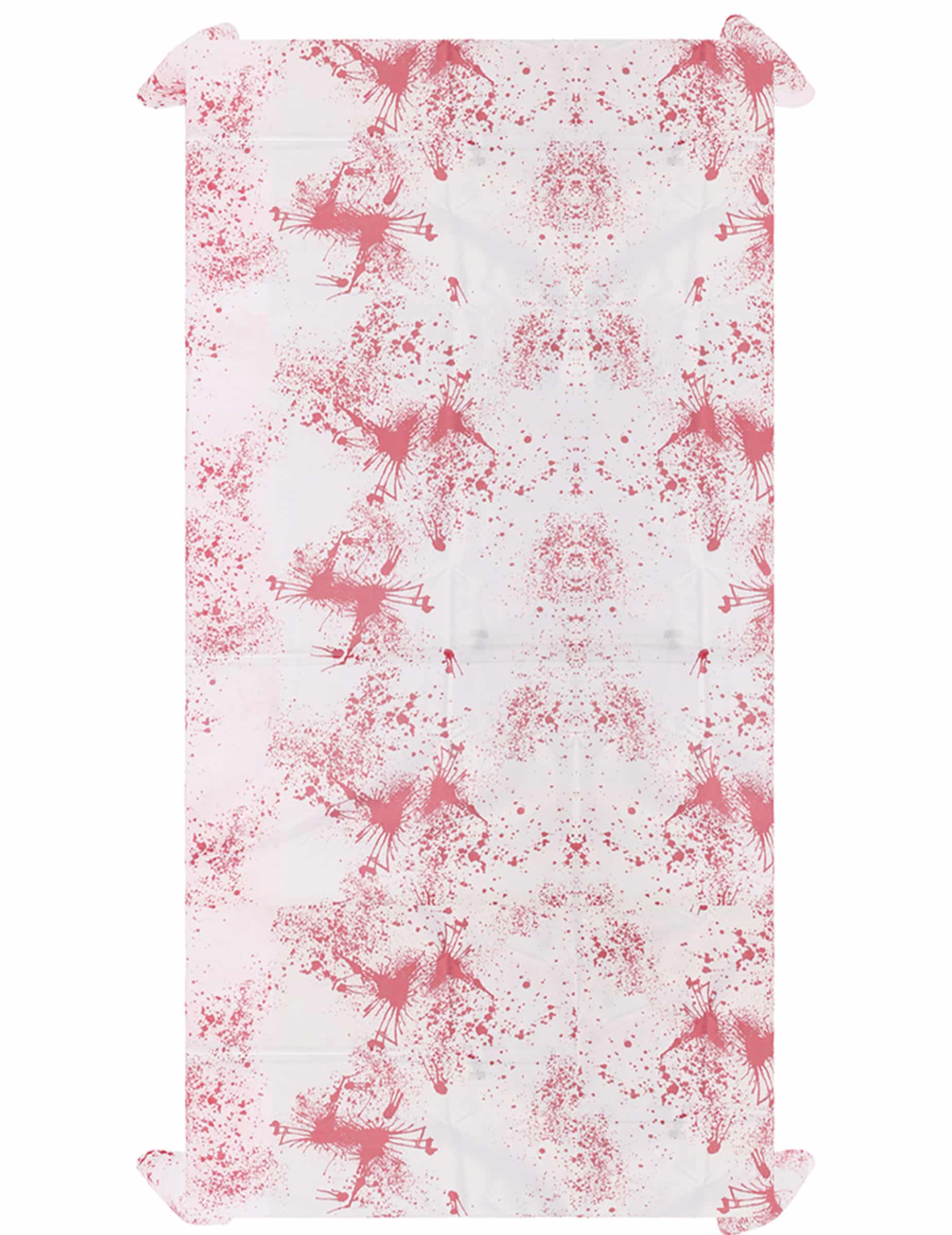 Tischdecke Halloweendeko Tischdeko 177 x 134 cm weiß-rot