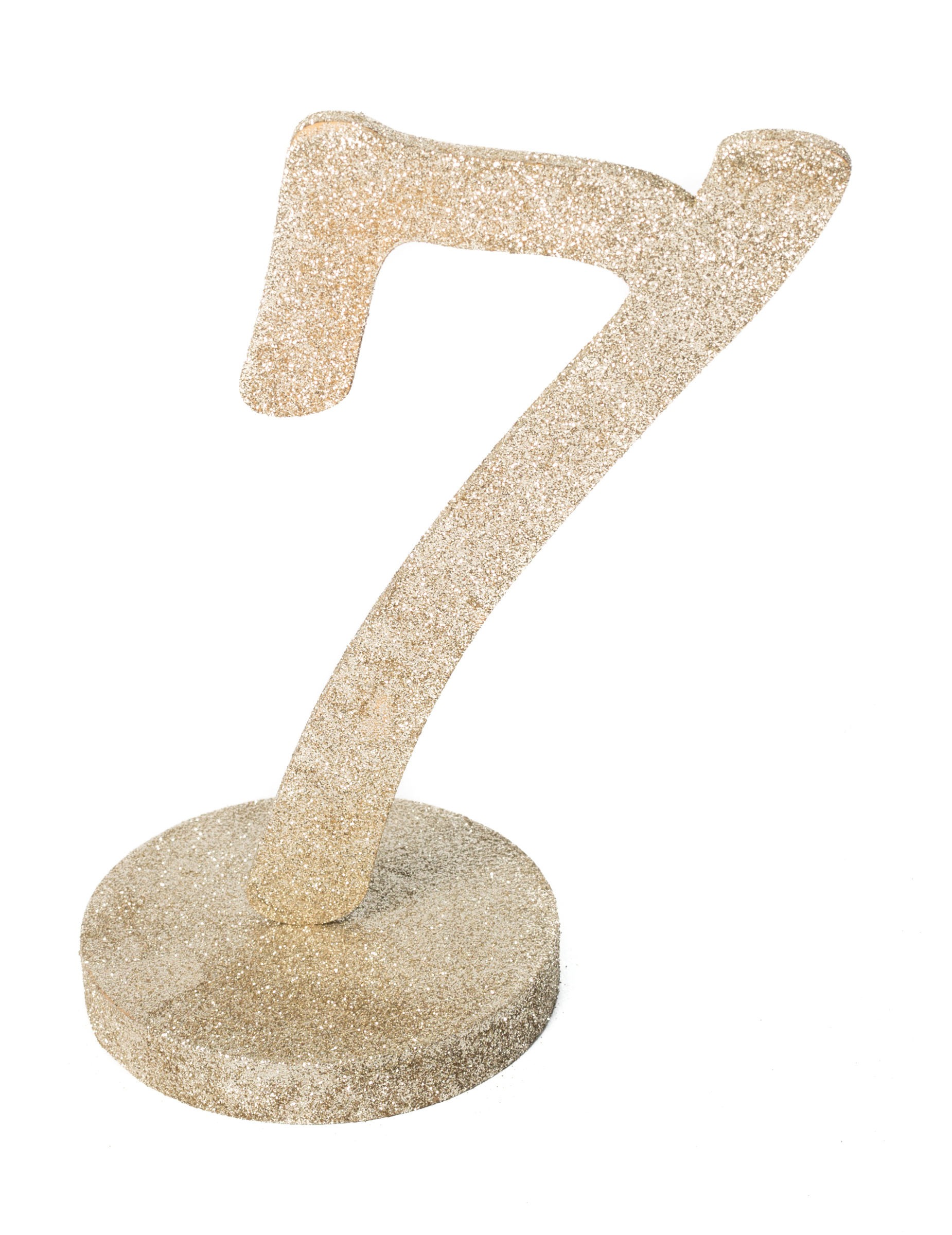 Tischdeko Zahl 7 Glitzer 20 cm