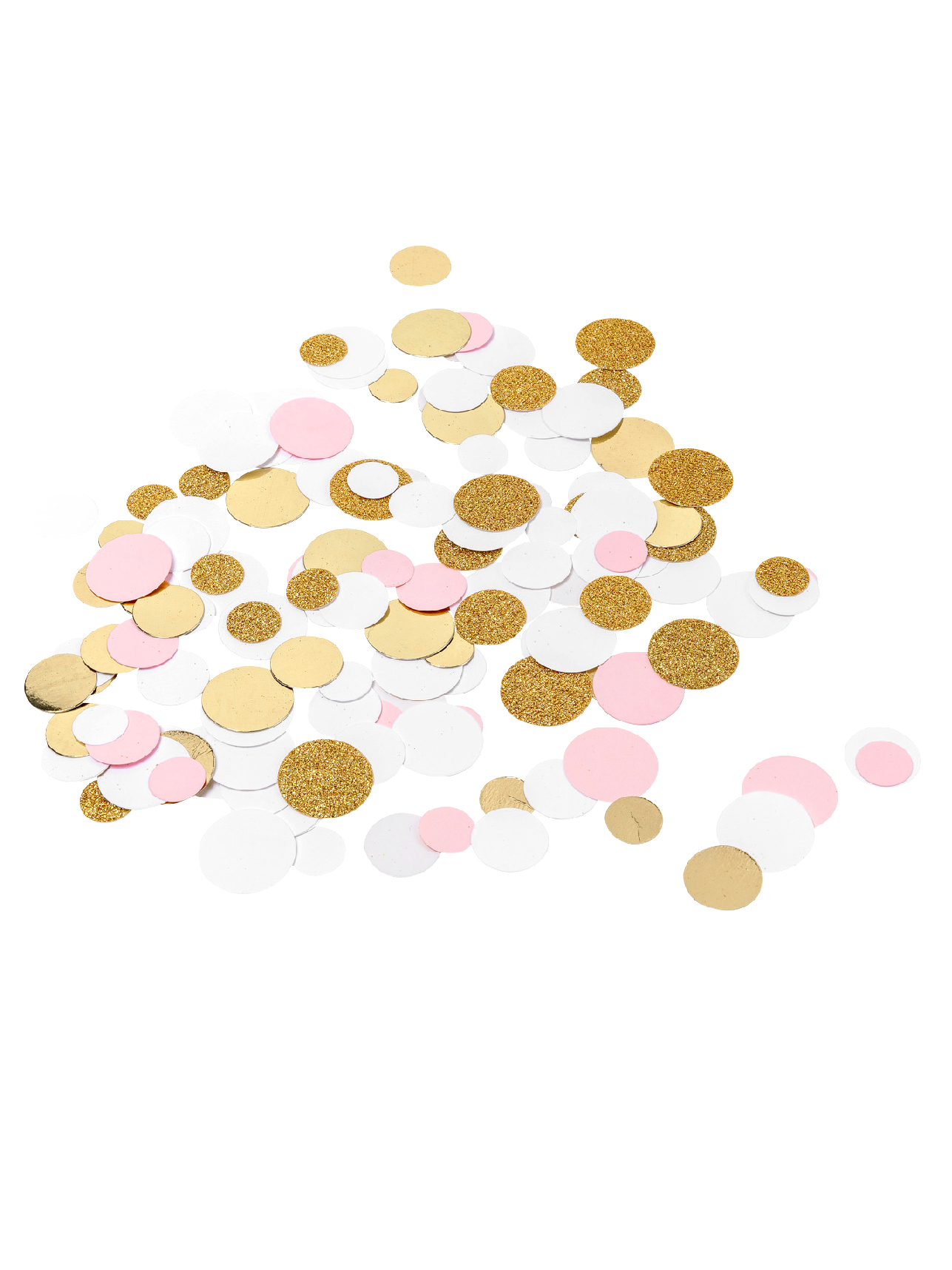 Tischkonfetti Rosa Weiß Gold-Glitzer Metallic 14g Party-Deko