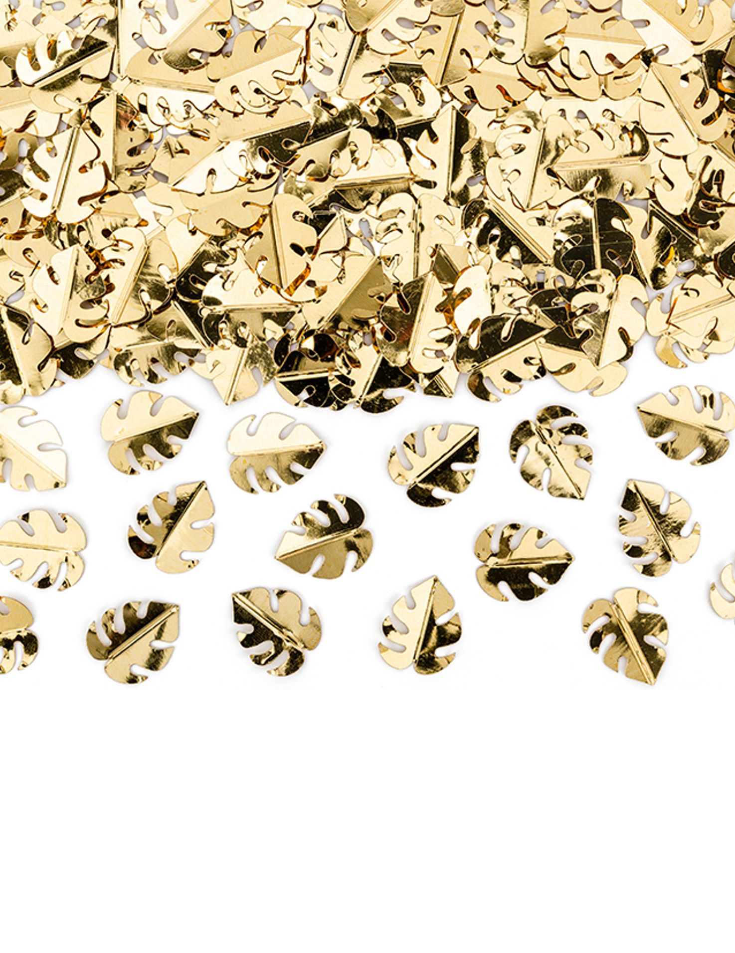 Tischkonfetti Tropische Blätter Gold