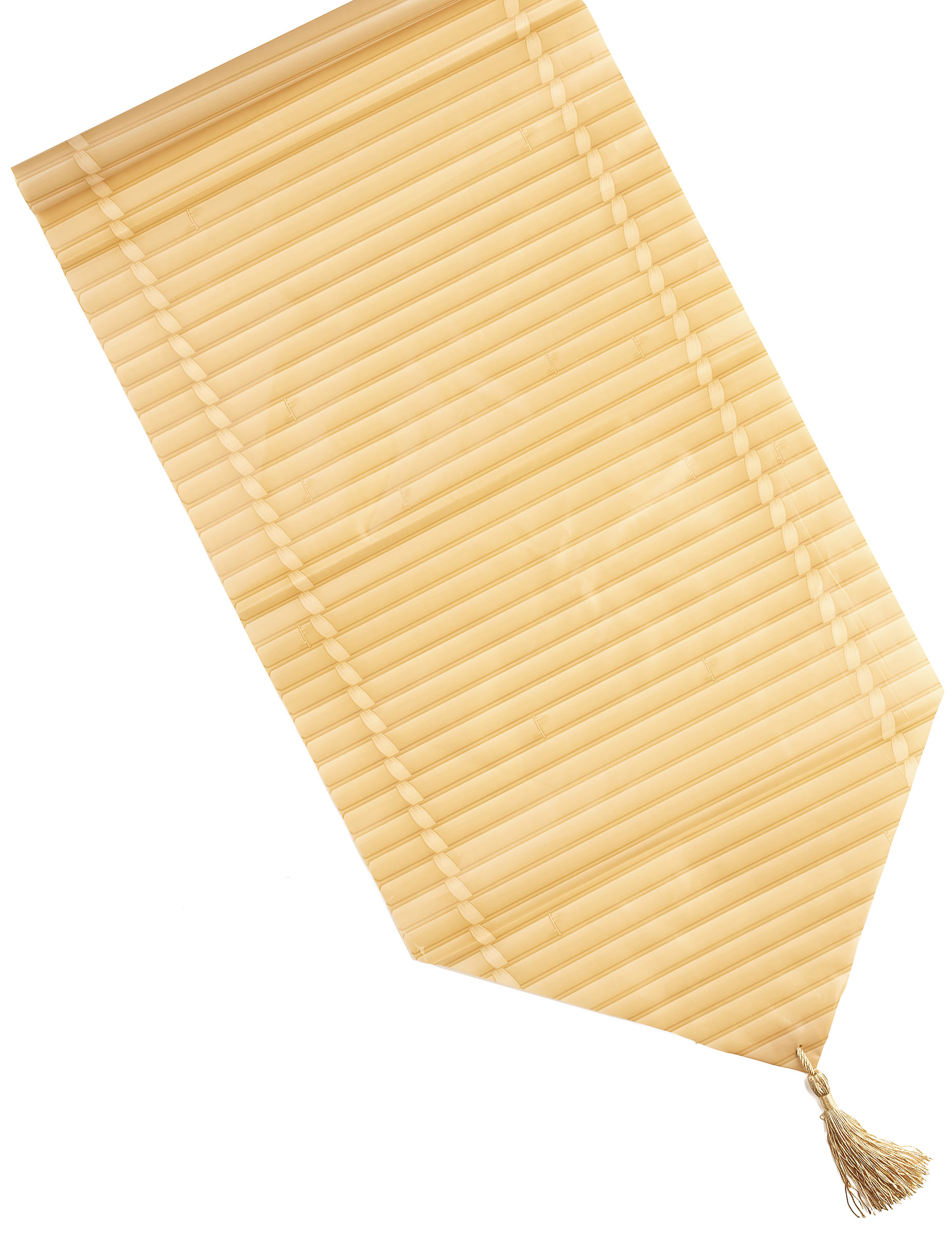 Tischläufer Bambuseffekt beigefarben 28x150cm