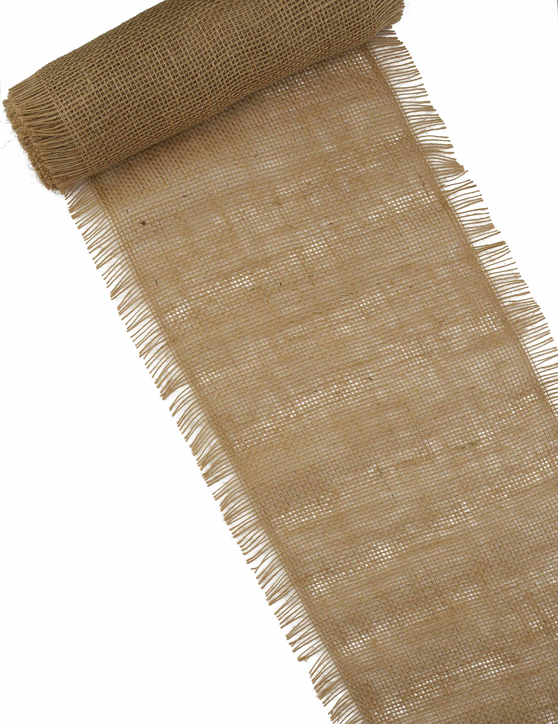 Tischläufer Jute Fransen 30 cm x 5 m