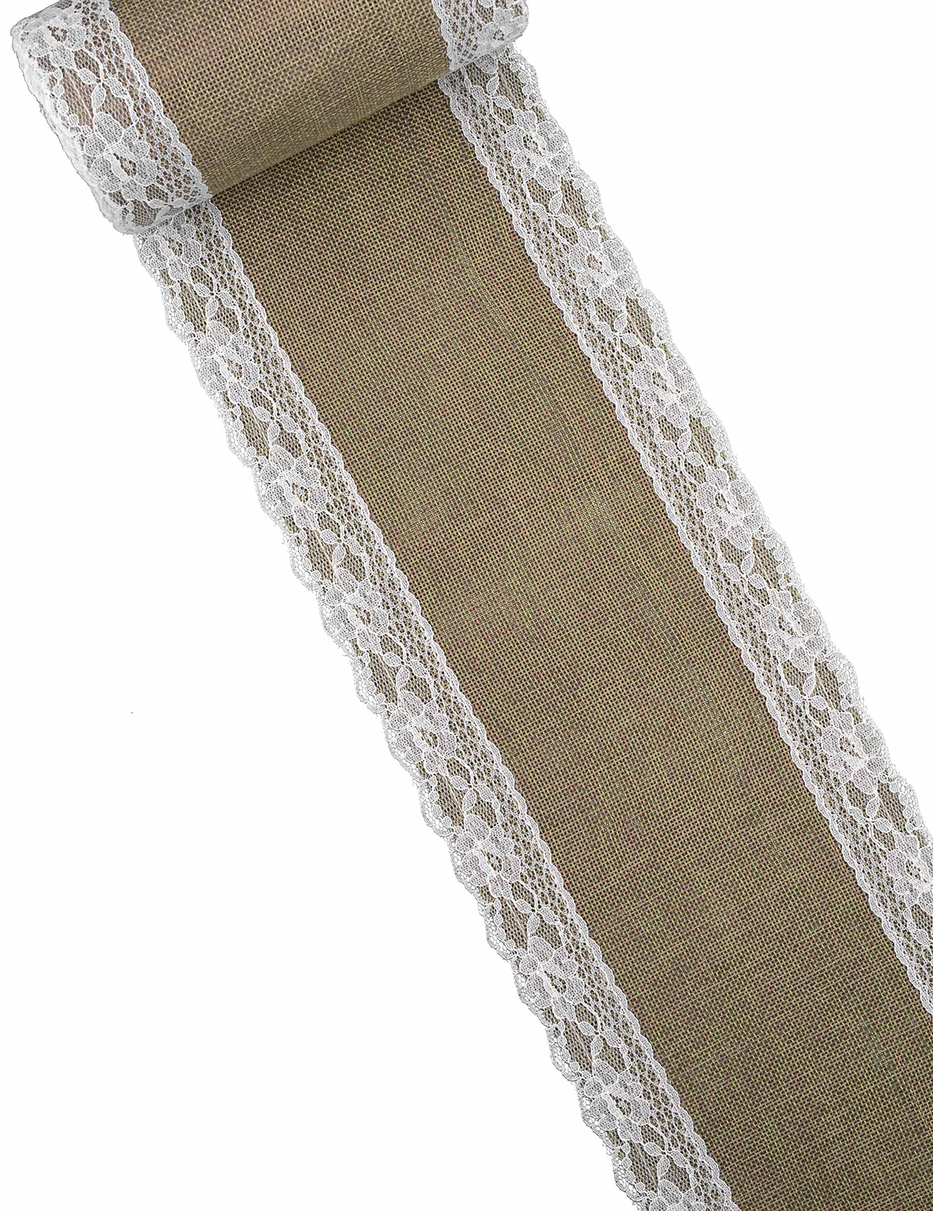 Tischläufer Jute Spitze 15 cm x 5 m