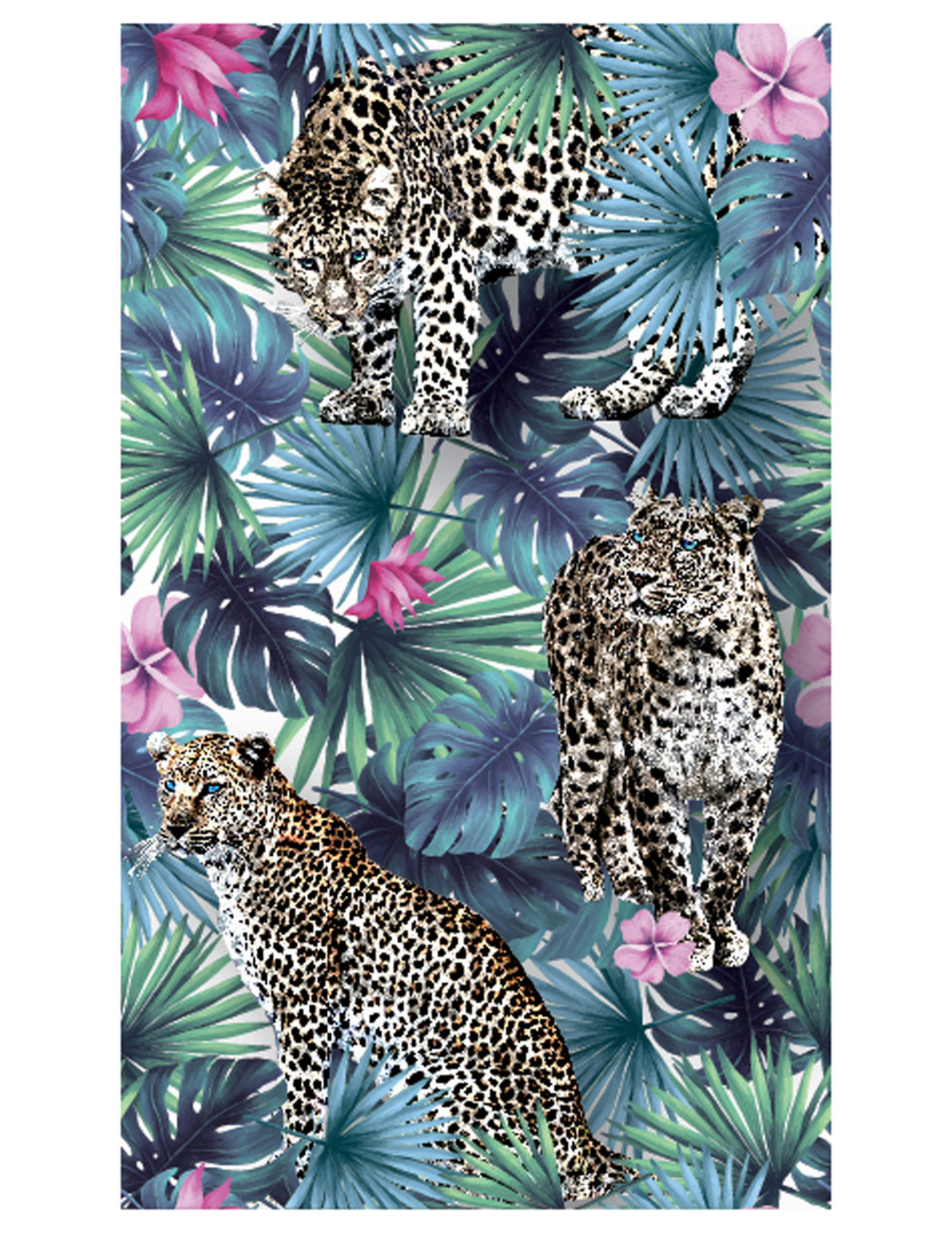 Tischläufer Leopard Vliesstoff Dschungel 30 cm x 5 m Tropisch