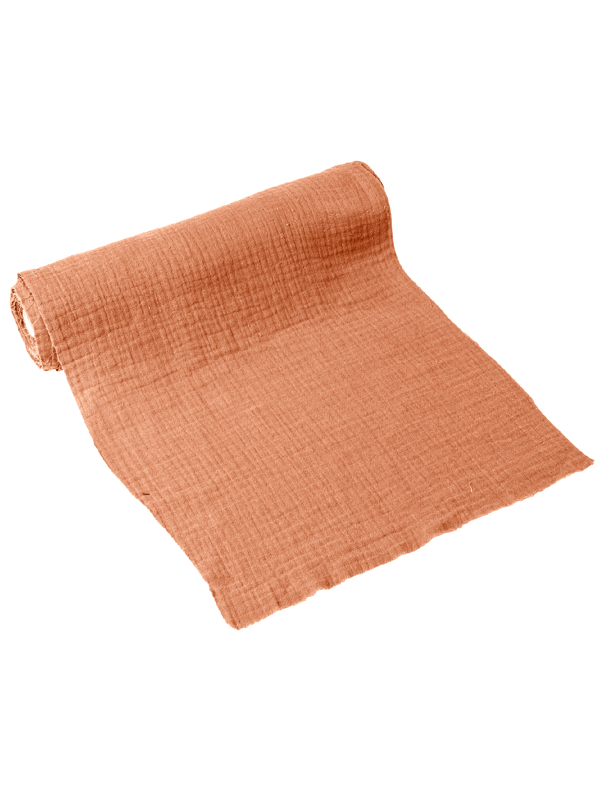 Tischläufer Musselin Terracotta Altrosa 30 cm x 3 m