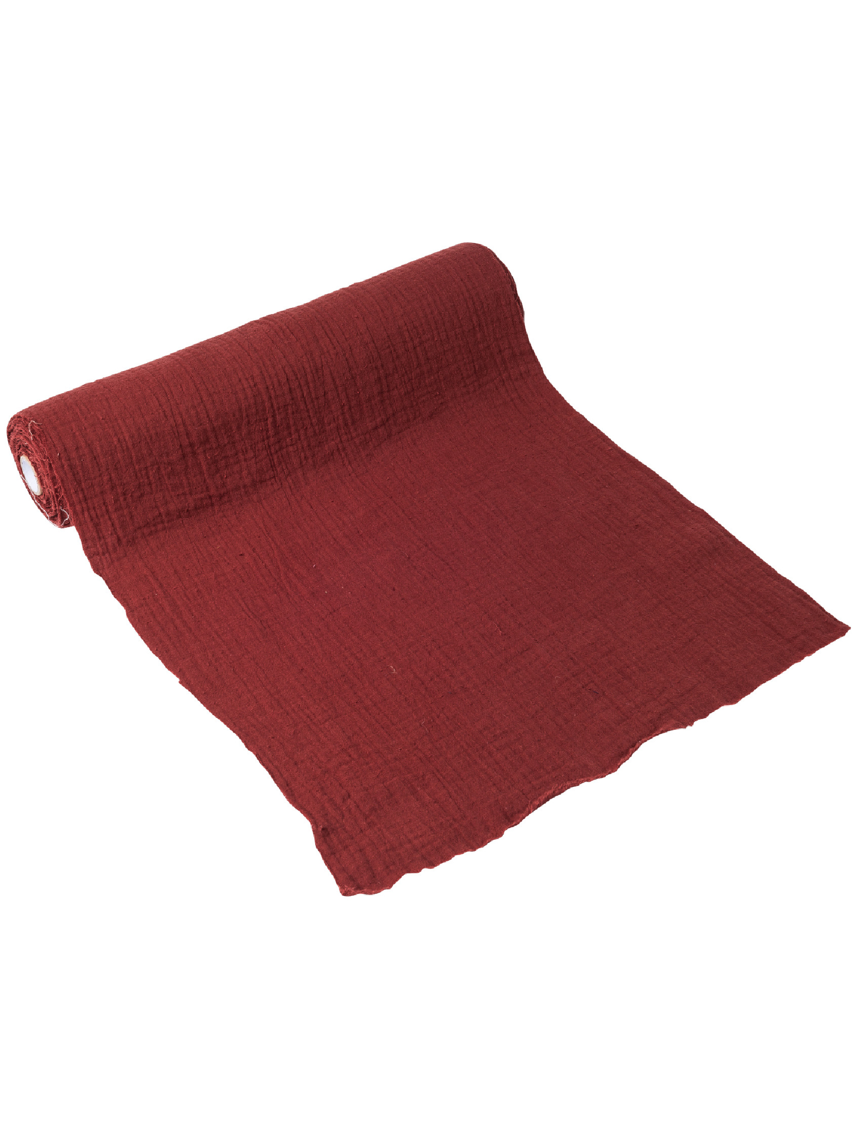 Tischläufer Musselin Terracotta Bordeaux 30 cm x 3 m