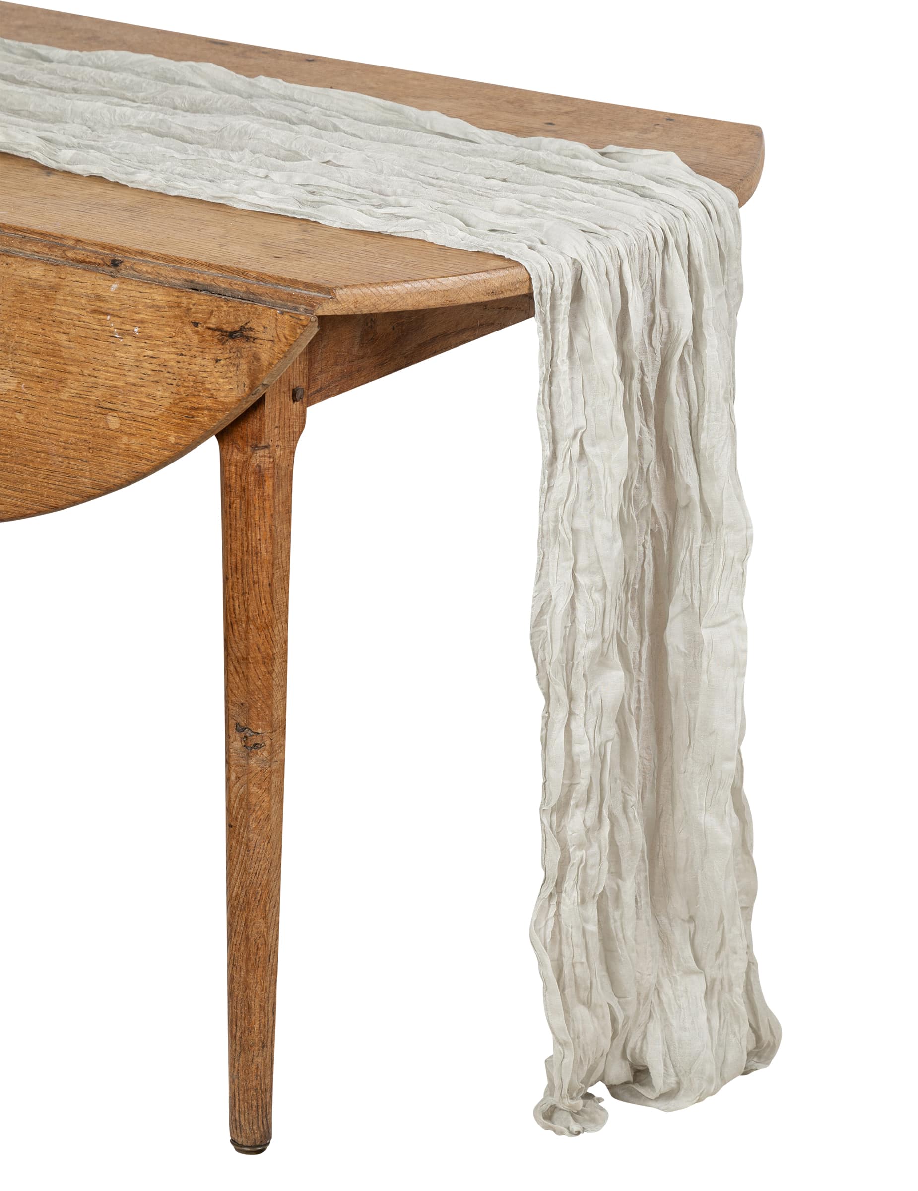 Tischläufer aus Baumwollgaze in Graugrün - Cheesecloth