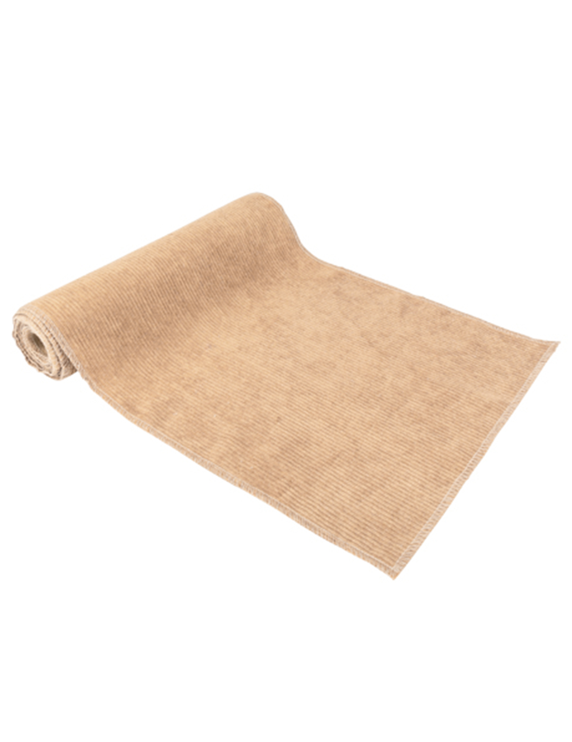 Tischläufer aus beigem Cordsamt 28 cm x 3 m für Hochzeiten