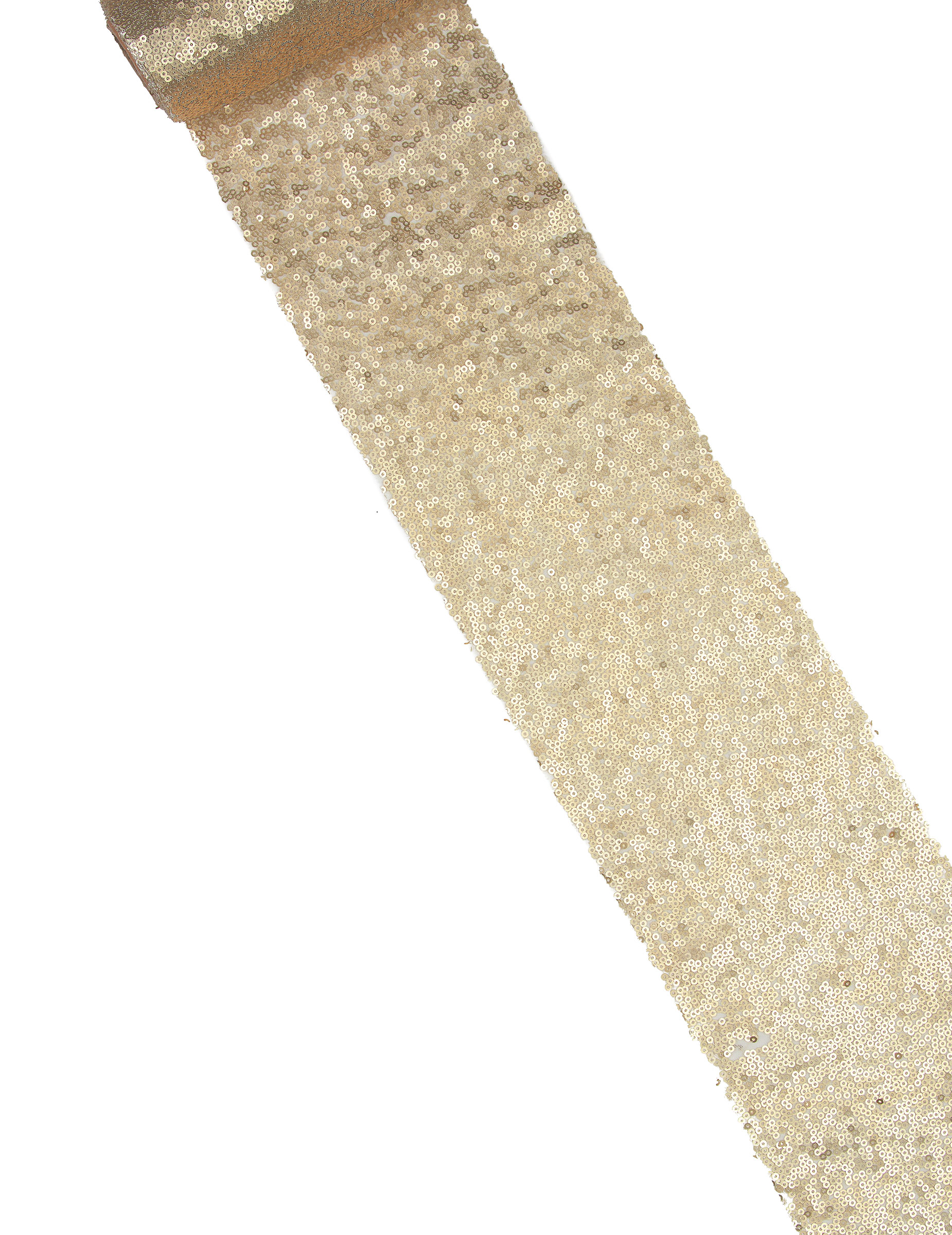 Tischläufer mit Pailletten Champagner 14 cm x 3 m Hochzeit + Geburtstag