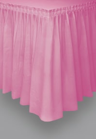 Tischrock Plastik Rosa – Plissierte Tischdeko in Pink
