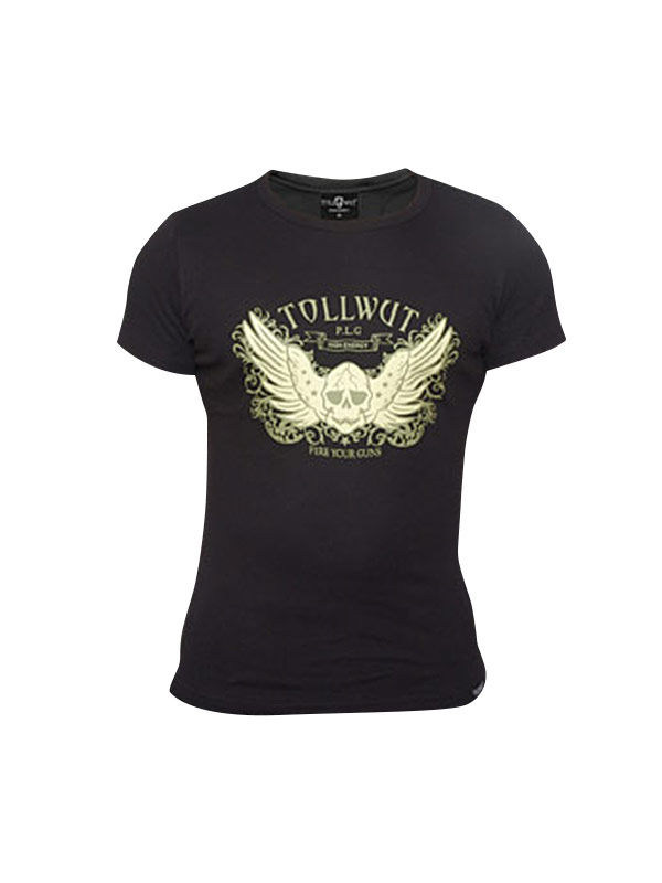 Tollwut-T-Shirt für Herren Motiv Breakout schwarz-gold