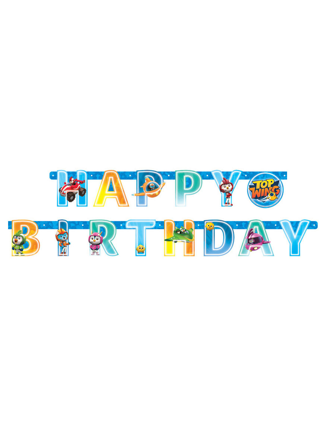 Top Wing-Girlande Happy Birthday Partydeko bunt 218x12 cm