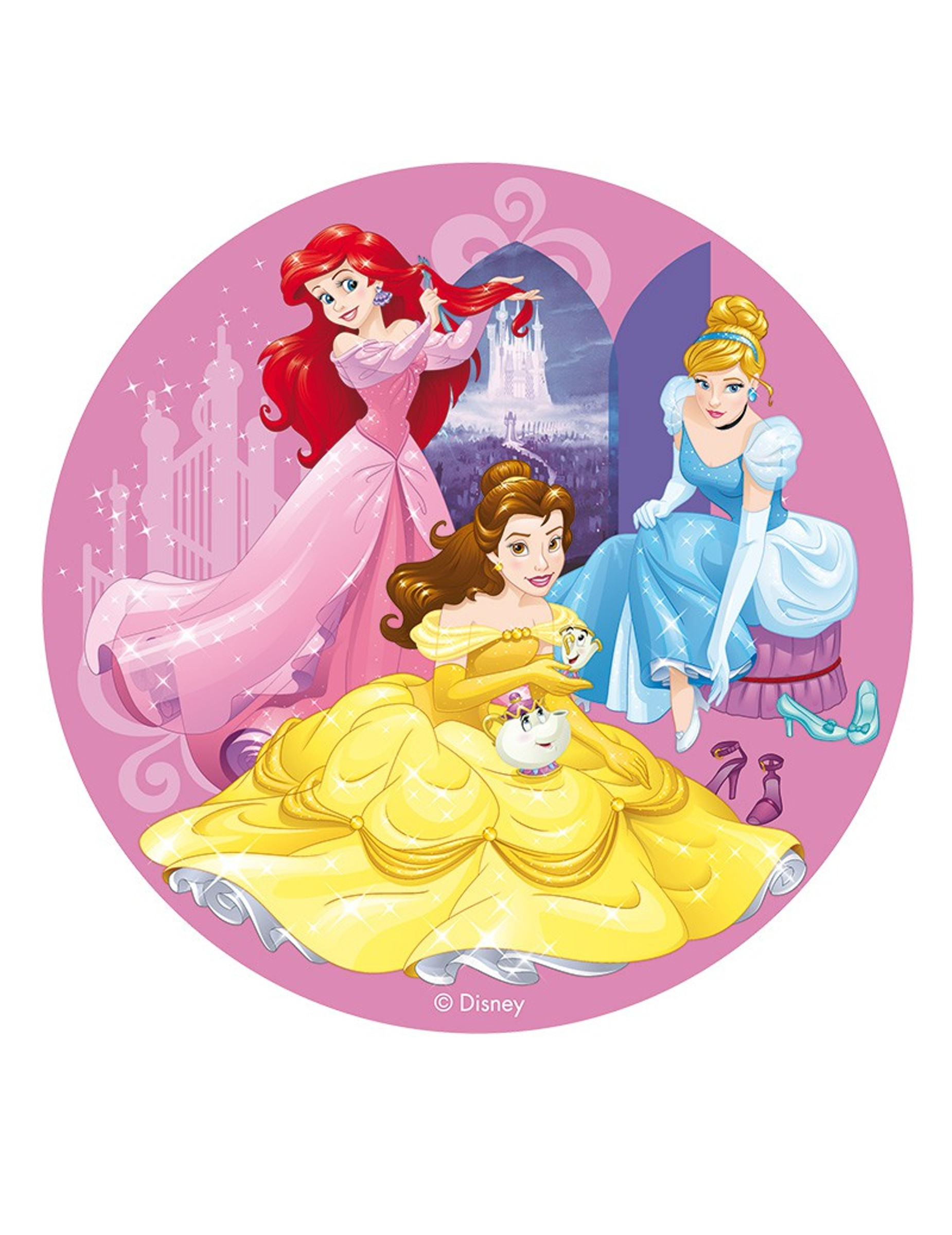 Tortenaufleger Disney Prinzessinnen 20 cm bunt