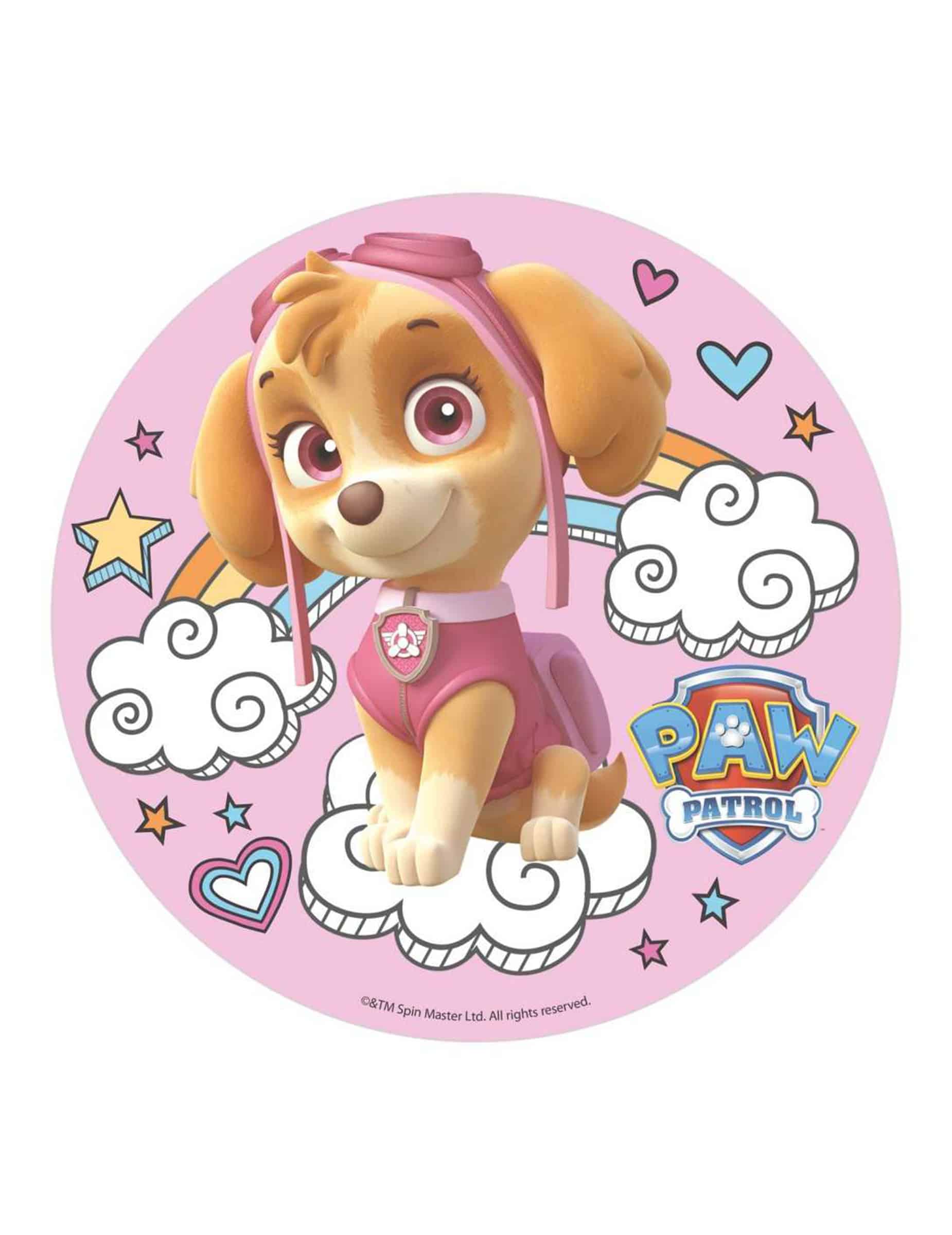 Tortenaufleger Paw Patrol Skye Pat'Patrouille rosa