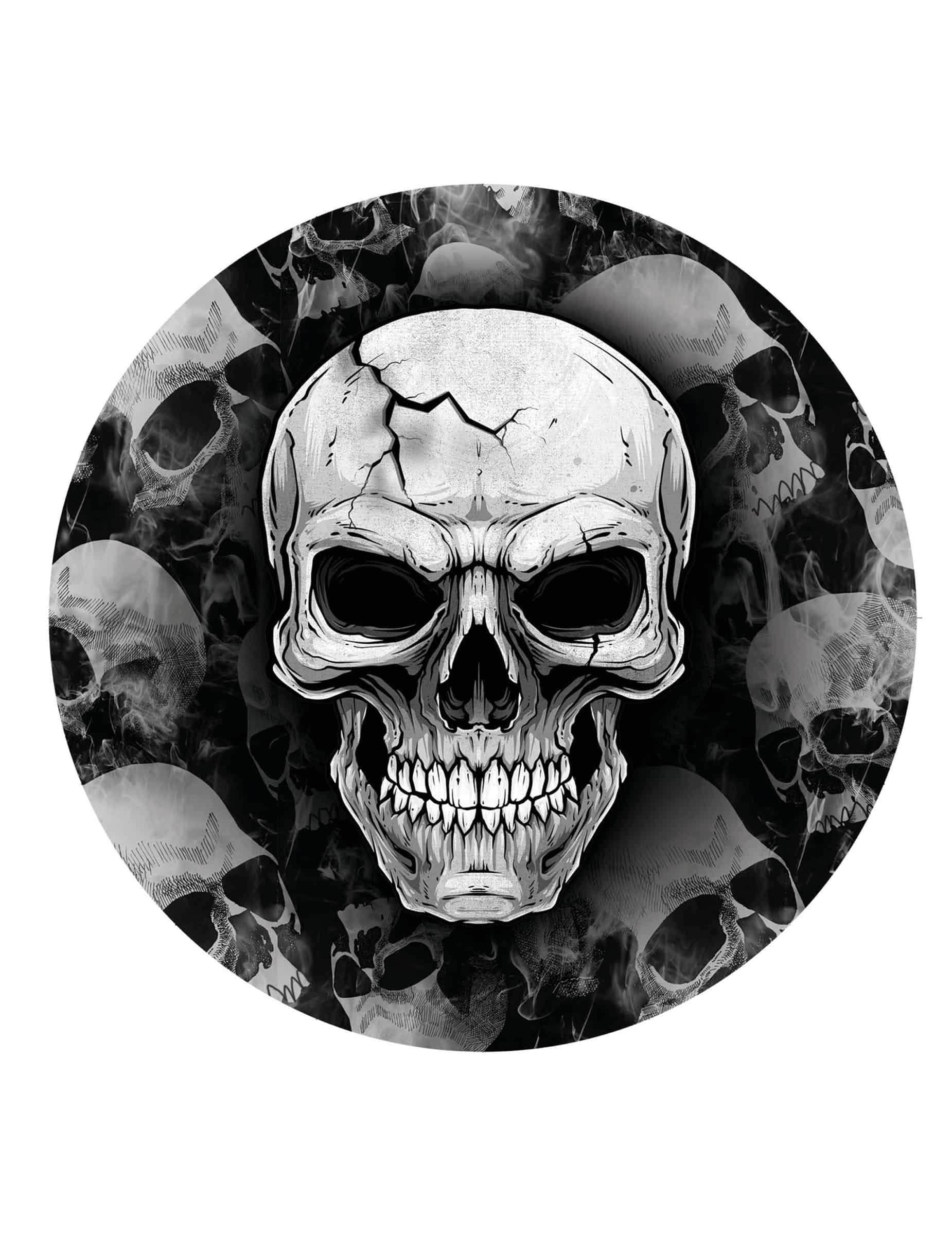 Totenkopf Pappteller 6 Stk.