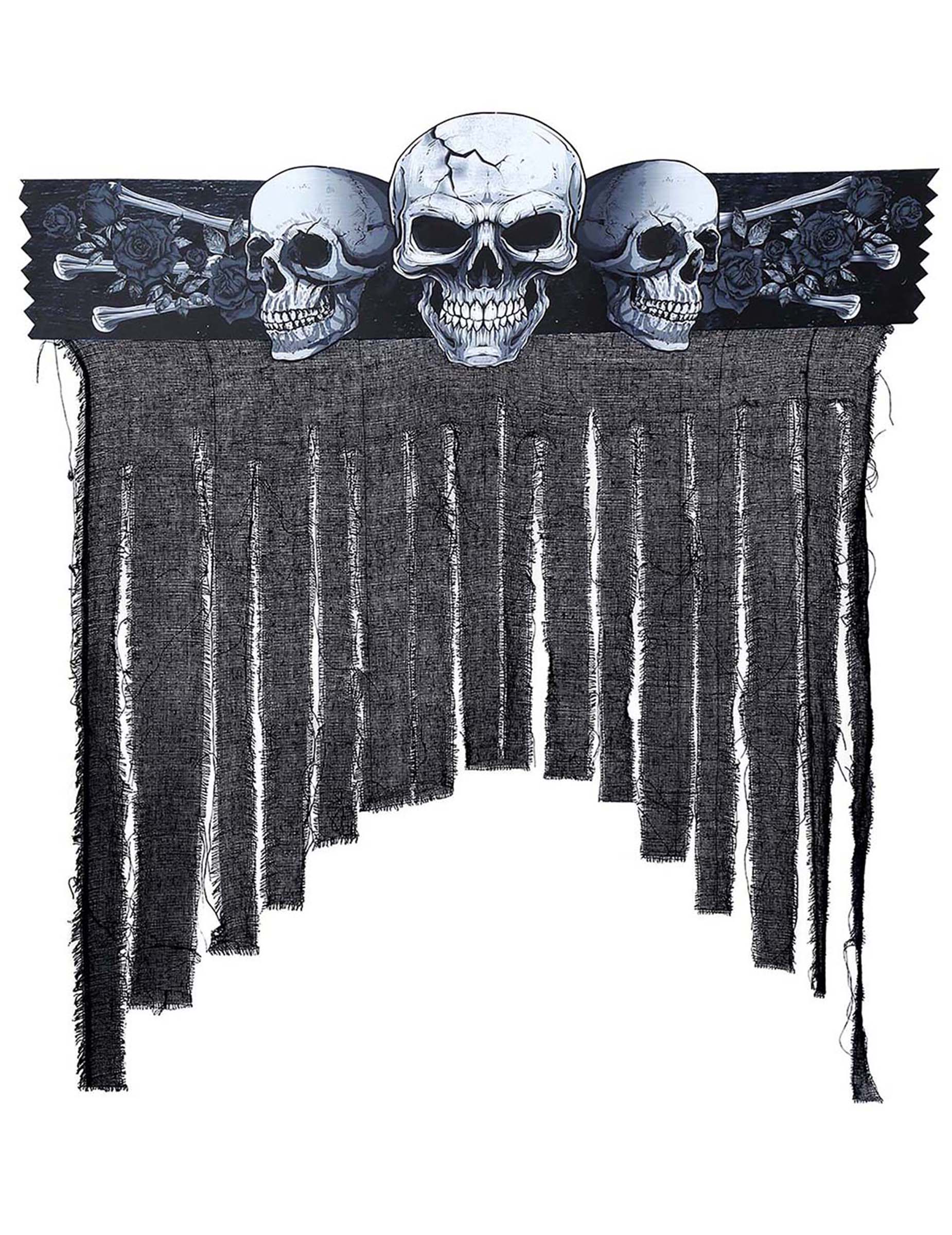 Totenkopf Türvorhang Halloween 90 x 30 cm