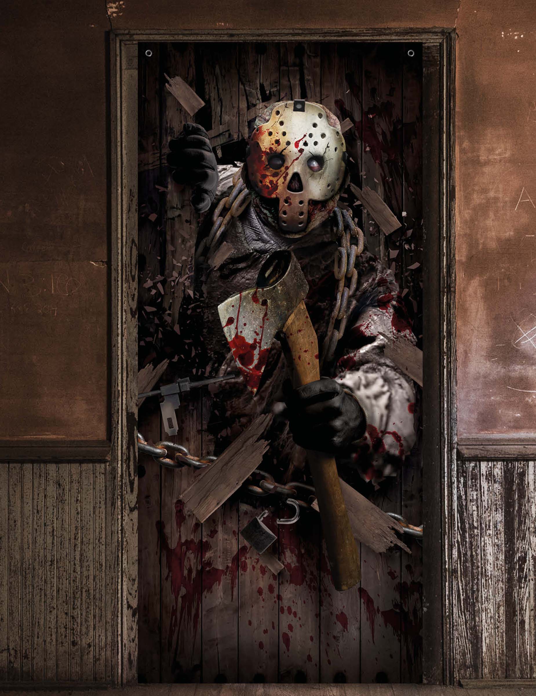 Türdeko Serienmörder Halloween 80 x 180 cm
