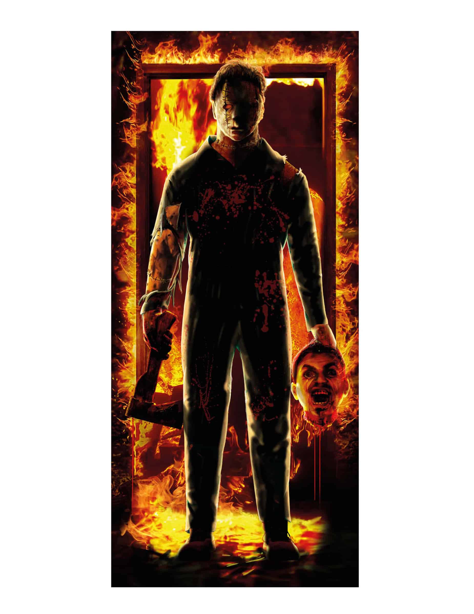 Türdekoration Horrorkiller 80 x 180cm Schocker im Filmstil