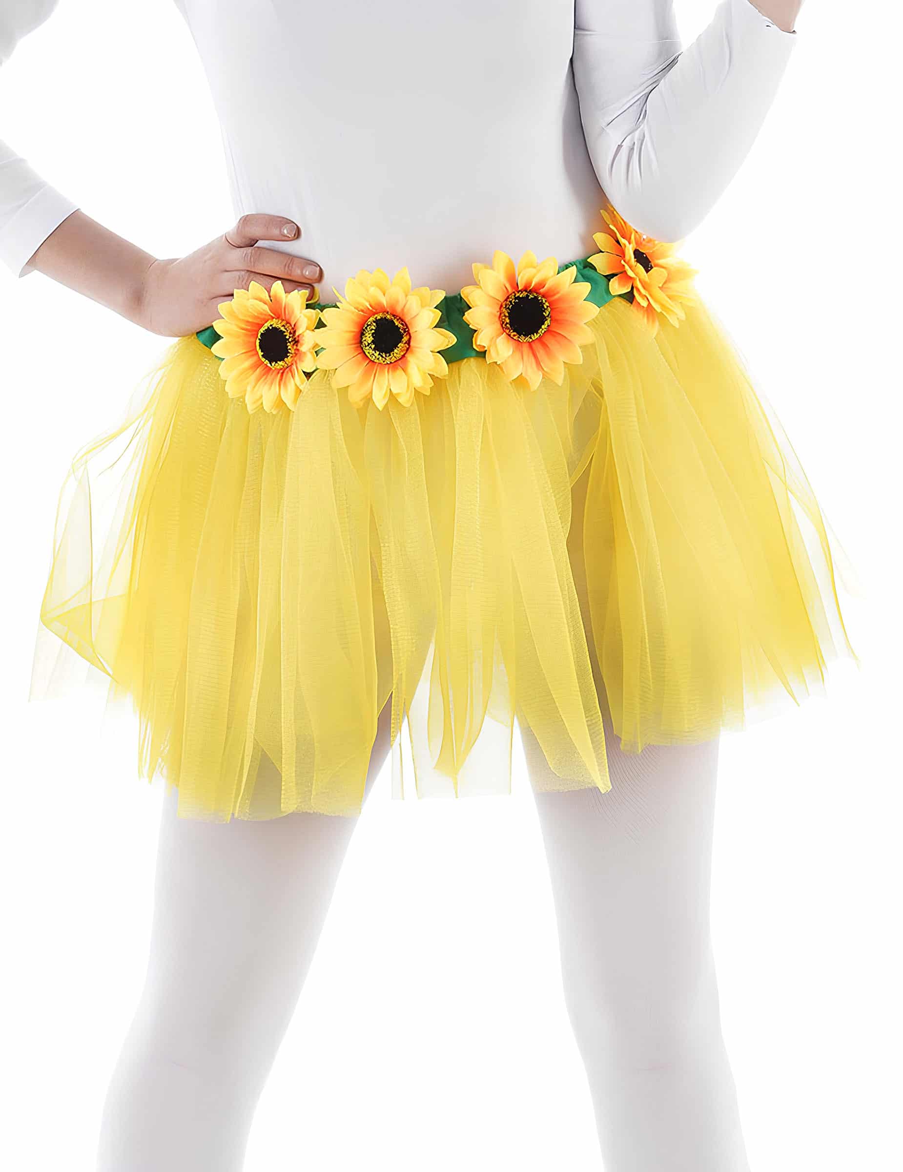 Tutu Gelb Sonnenblumen für Erwachsene gelb mit Sonnenblumen