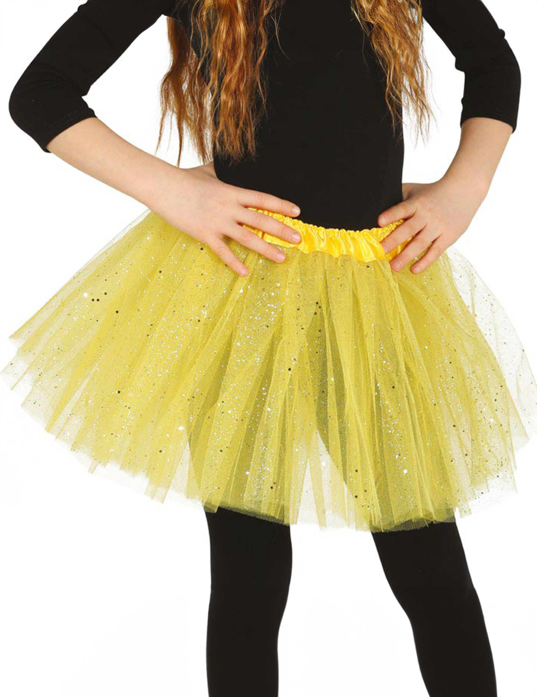 Tutu mit Glitzer für Mädchen gelb