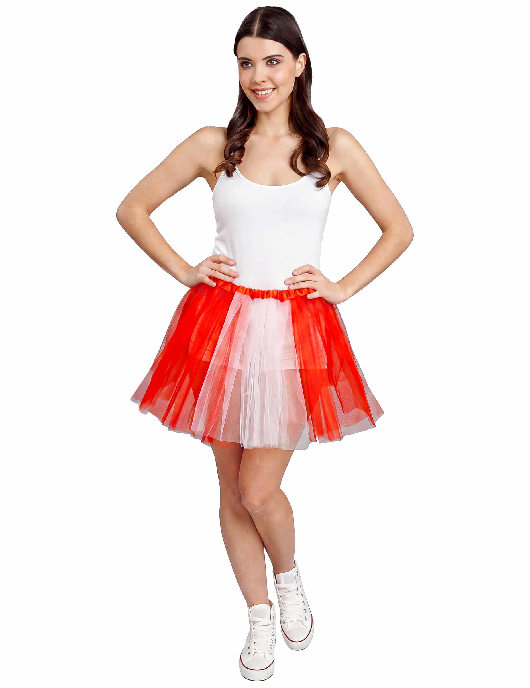 Tutu supporter Weiß und Rot 39 cm