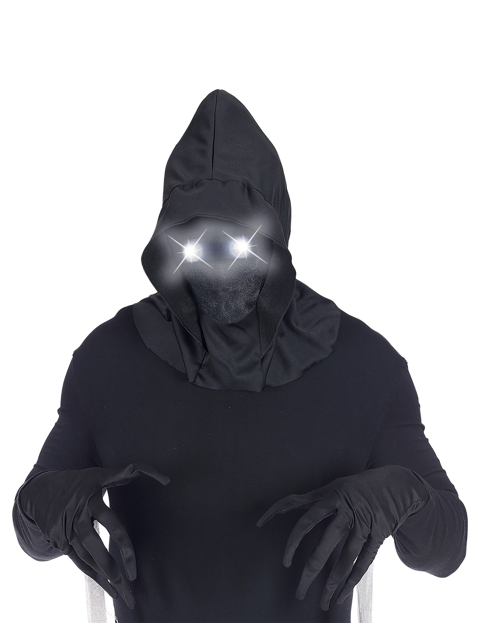 Unheimliche Geistermaske für Erwachsene Halloween-Vollmaske schwarz-weiß