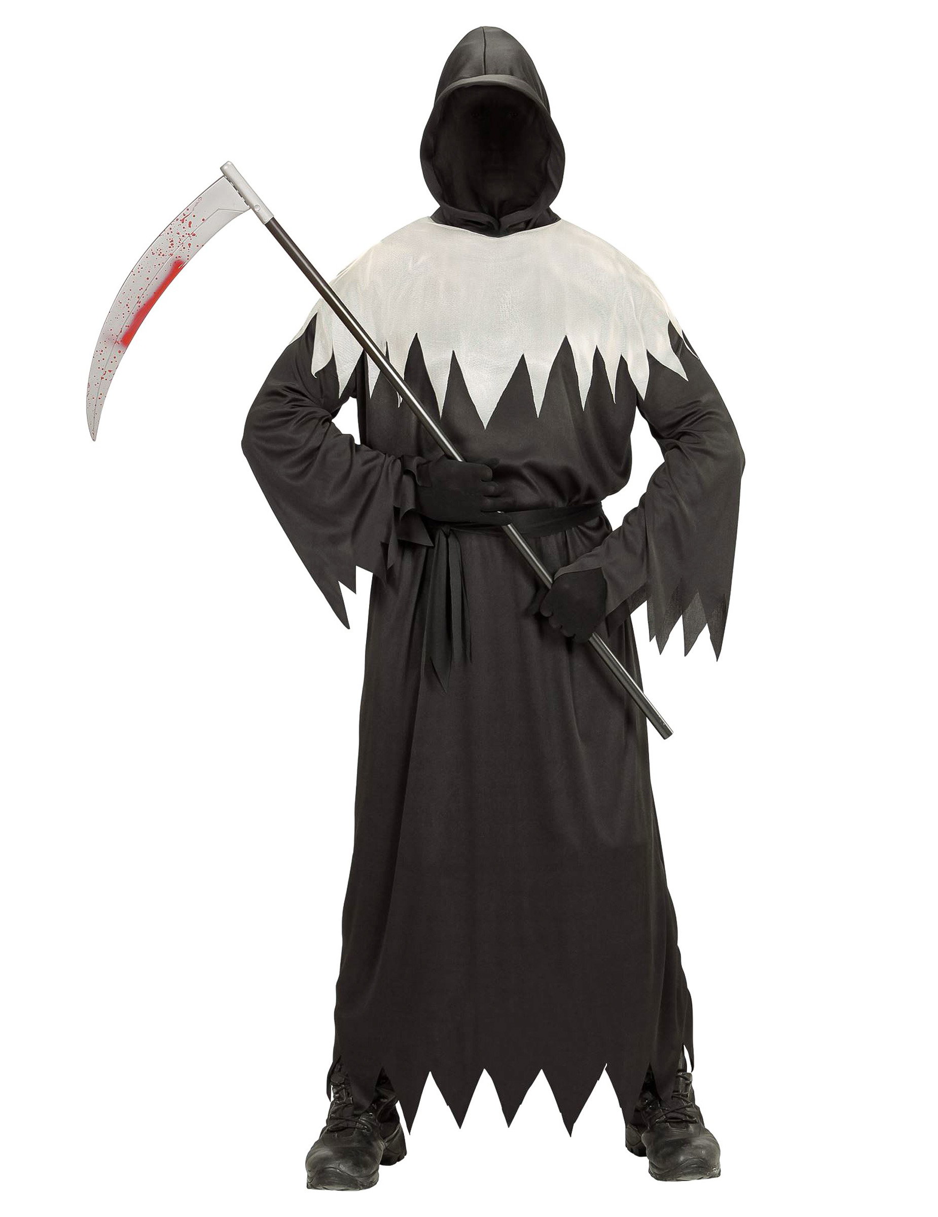 Unheimlicher Ghul Halloween Kinderkostüm Tod schwarz-grau