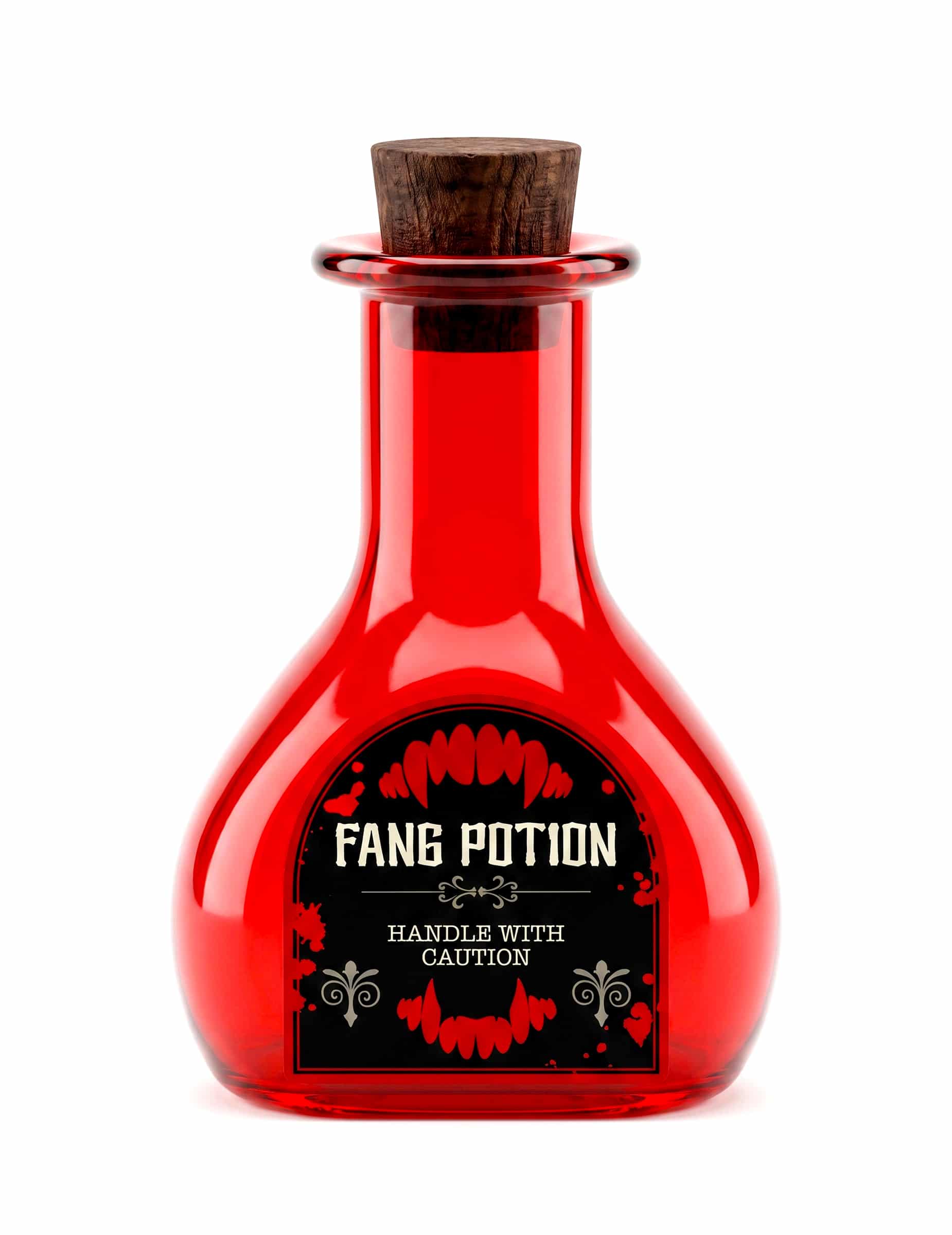 Vampir-Trank Glasflasche rot 10