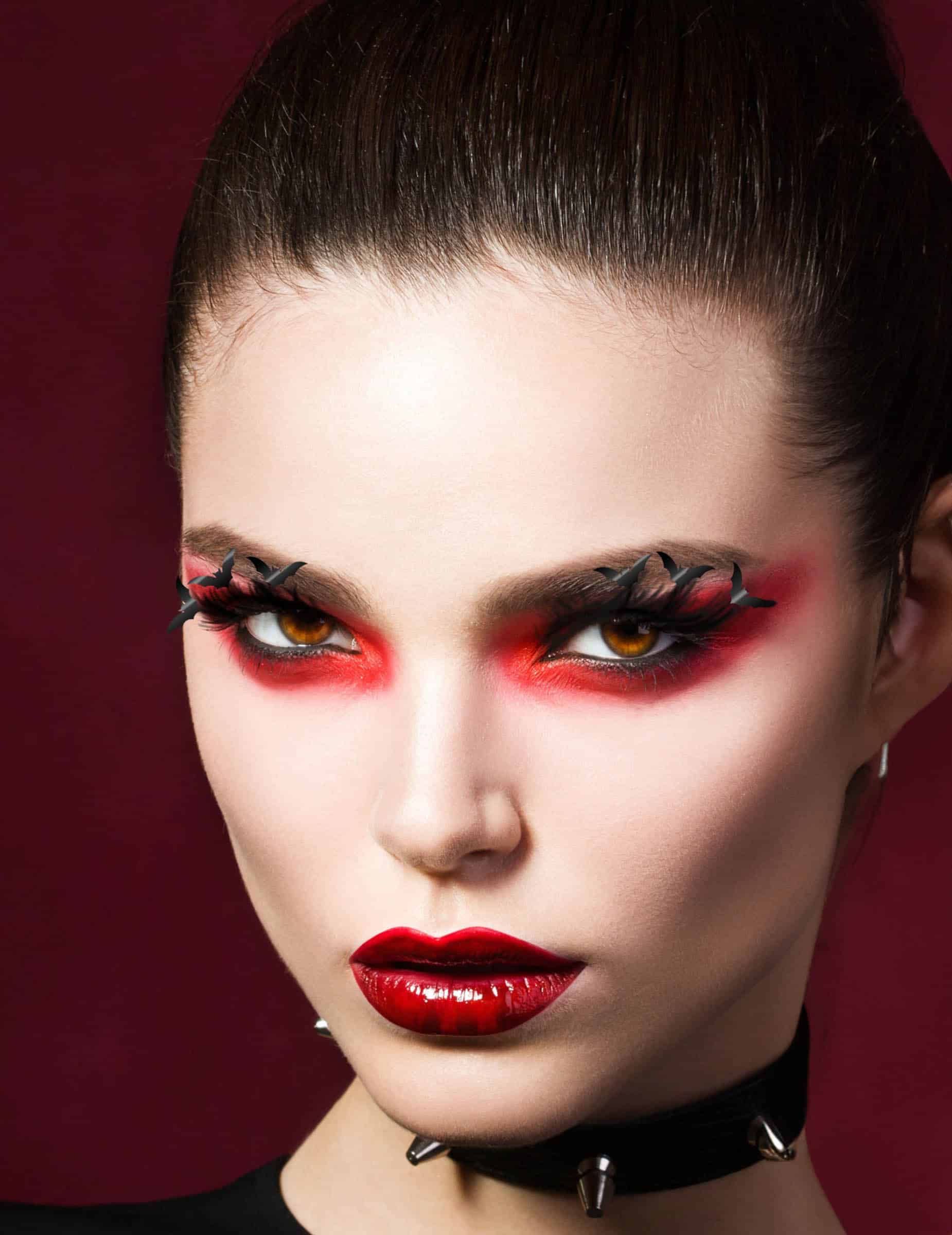 Vampir Wimpern Fledermaus für Erwachsene schwarz