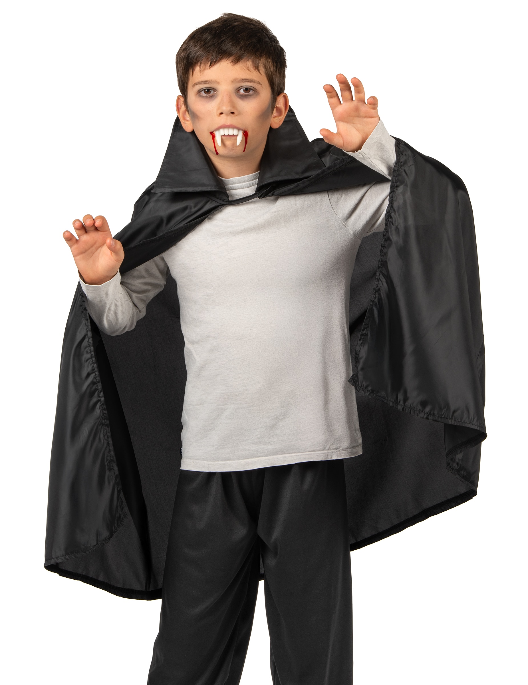 Vampirumhang Halloween Cape für Kinder schwarz