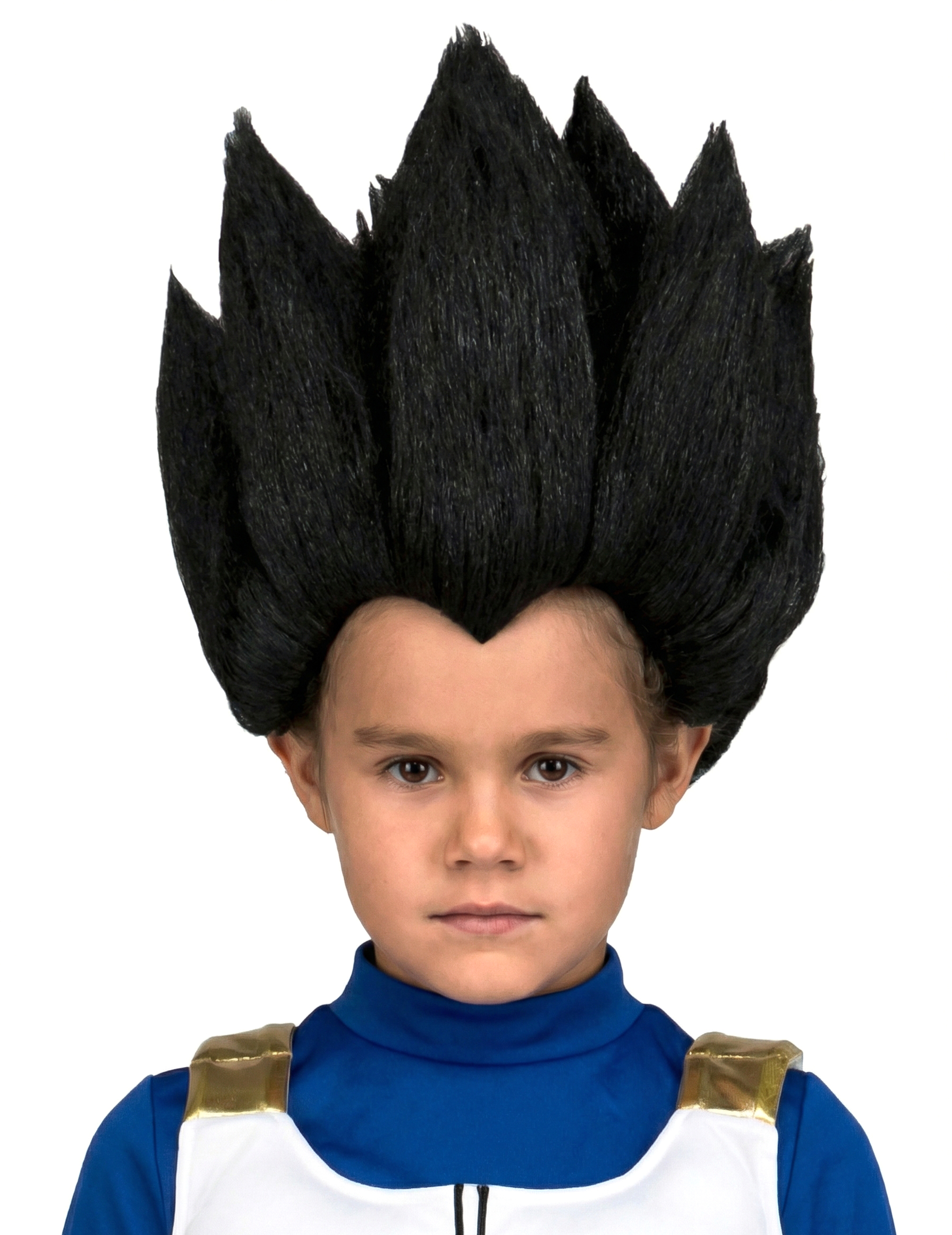 Vegeta-Perücke für Kinder Dragon Ball schwarz