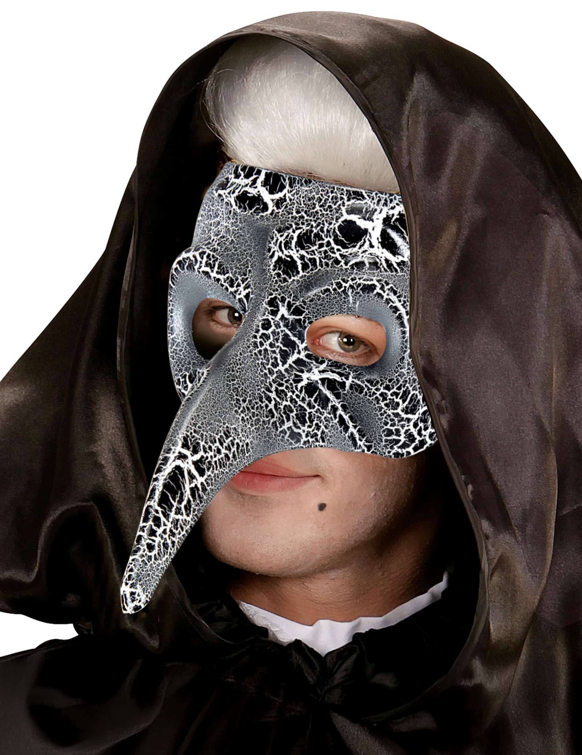 Venezianische Halbmaske Craquelé für Erwachsene