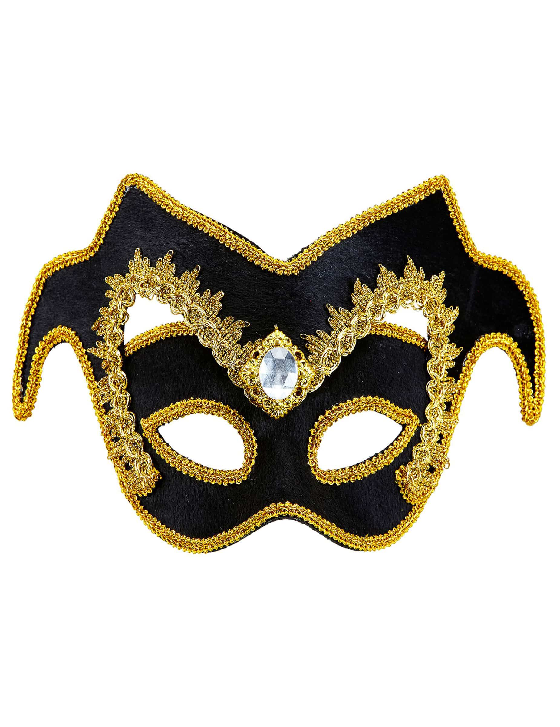 Venezianische Halbmaske gol-schwarz